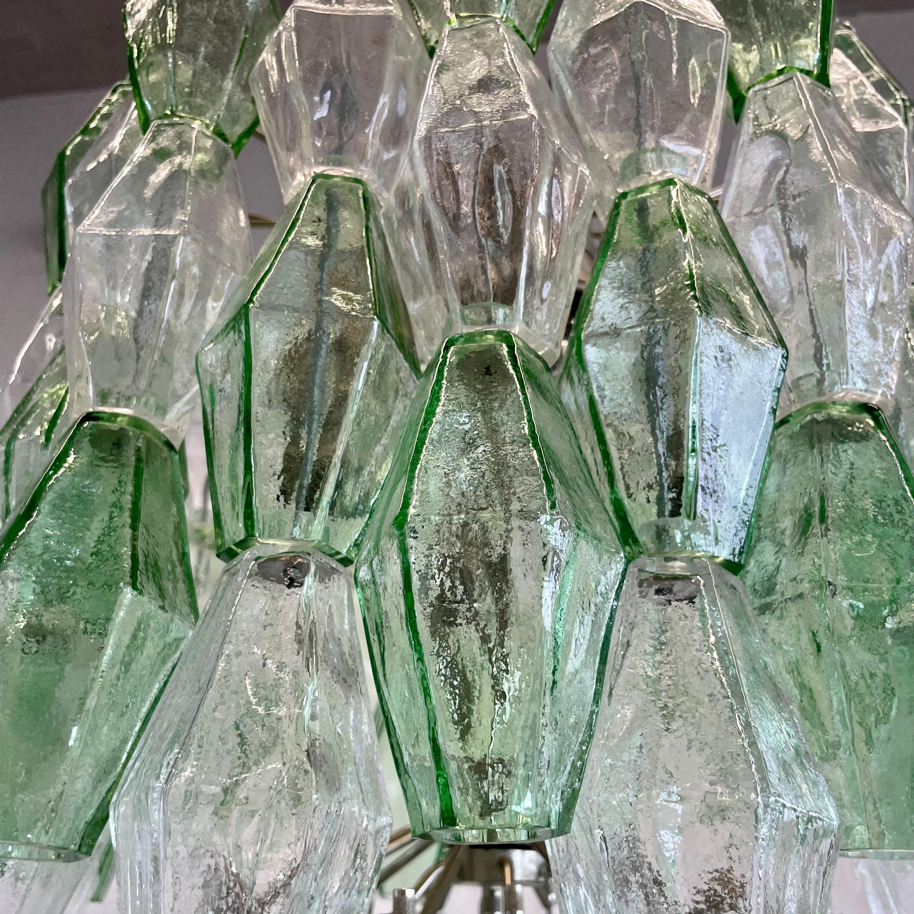 Lustre en polyèdre conçu par Carlo SCARPA par VENINI, 1970 Bon état - En vente à Berlin, Berlin
