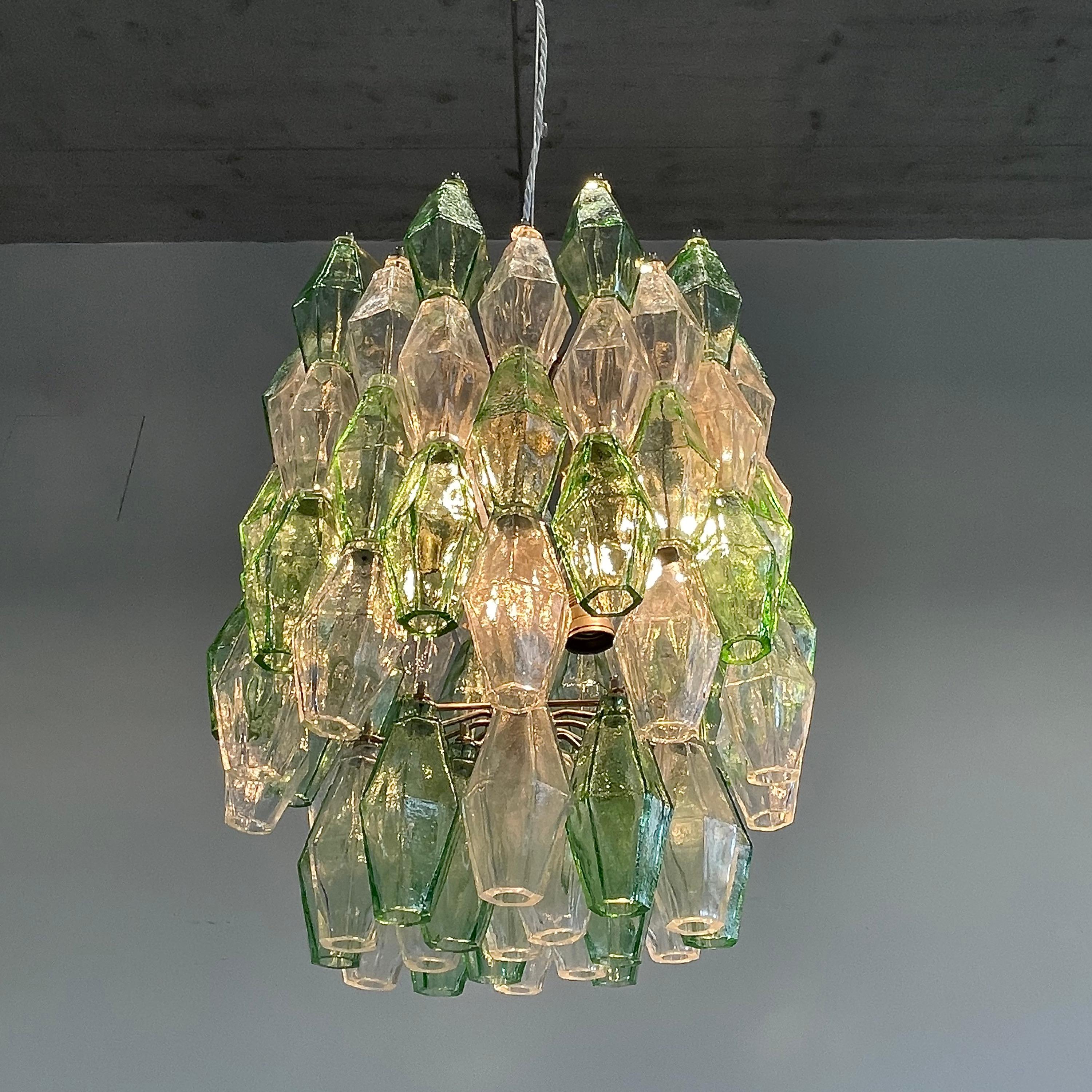 Lustre en polyèdre conçu par Carlo SCARPA par VENINI, 1970 en vente 2