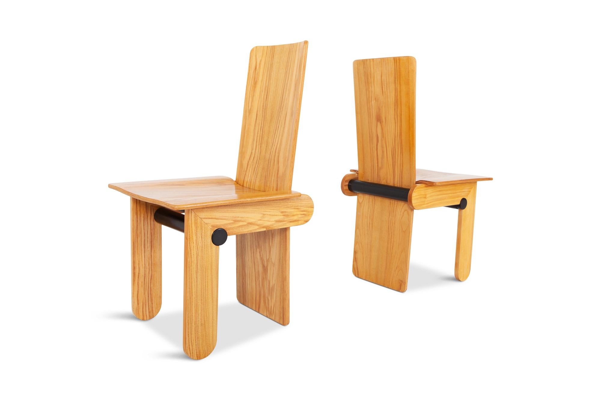 Wood Carlo Scarpa Dining Chairs for Gavina 1974