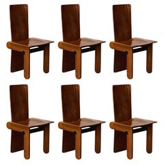 Chaises de salle à manger Carlo Scarpa pour Gavina, 1974, lot de 6