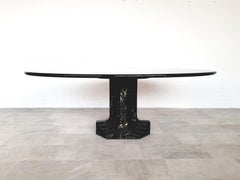 Carlo Scarpa Dining Table in Nero Marquina Marble
