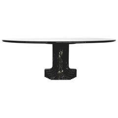 Carlo Scarpa Dining Table in Nero Marquina Marble