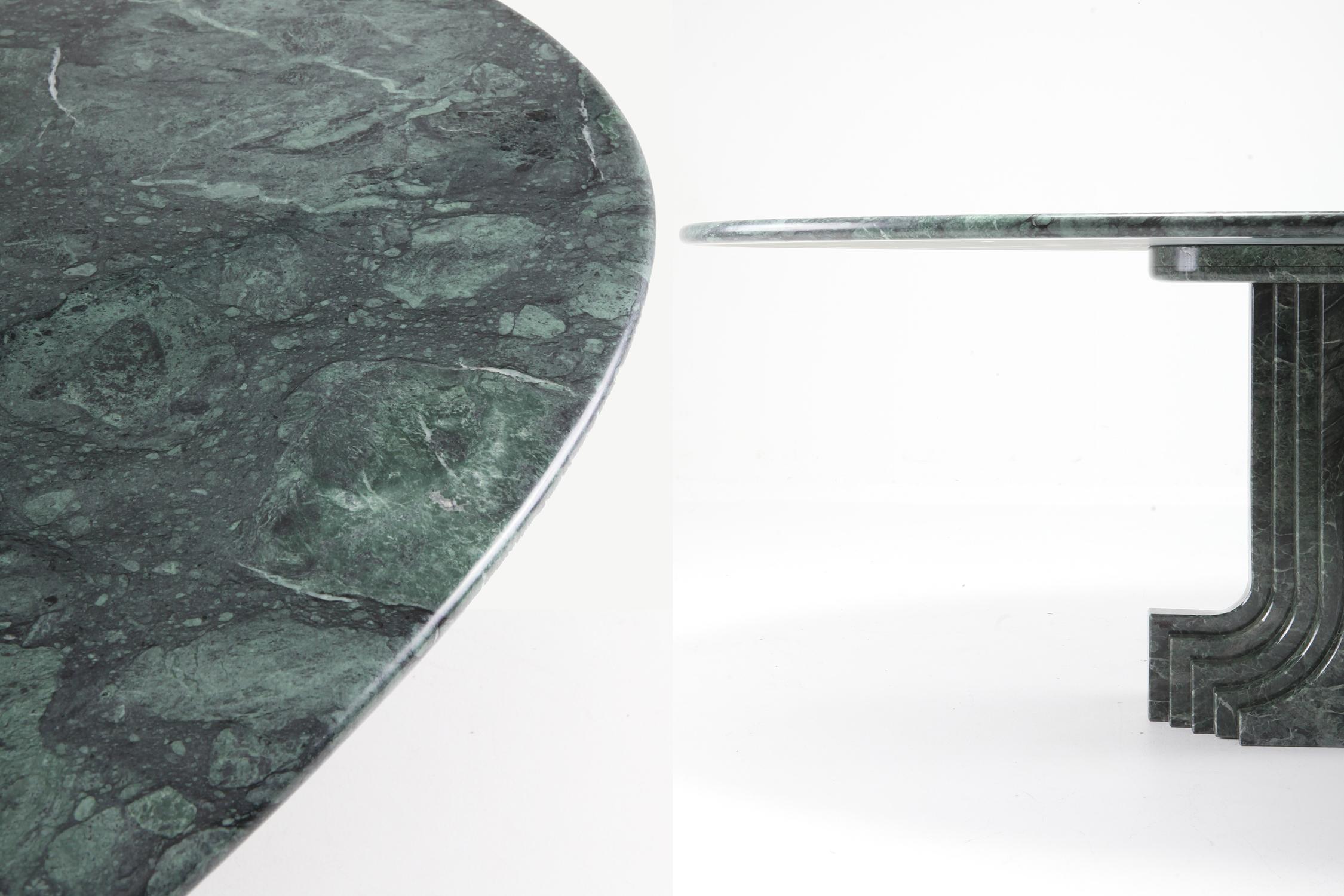 Carlo Scarpa Dining Table 'Samo' in a Rare Green Marble 2