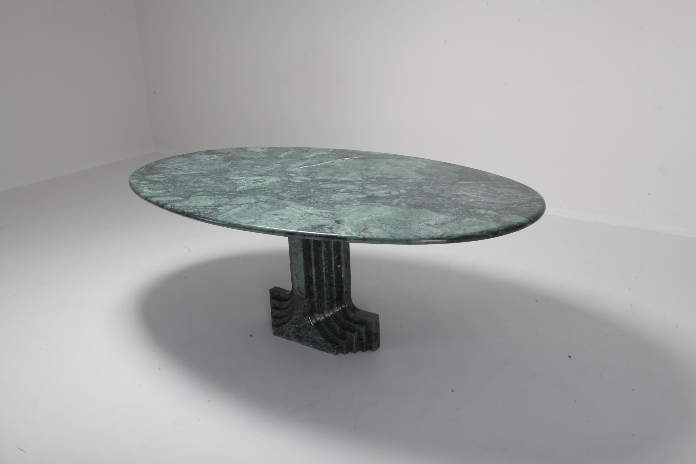 green marble dining table