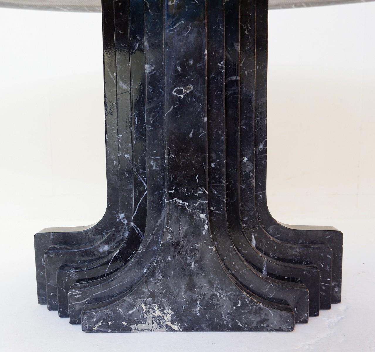 Mid-Century Modern Carlo Scarpa Dining Table 'Samo' in Black Marble