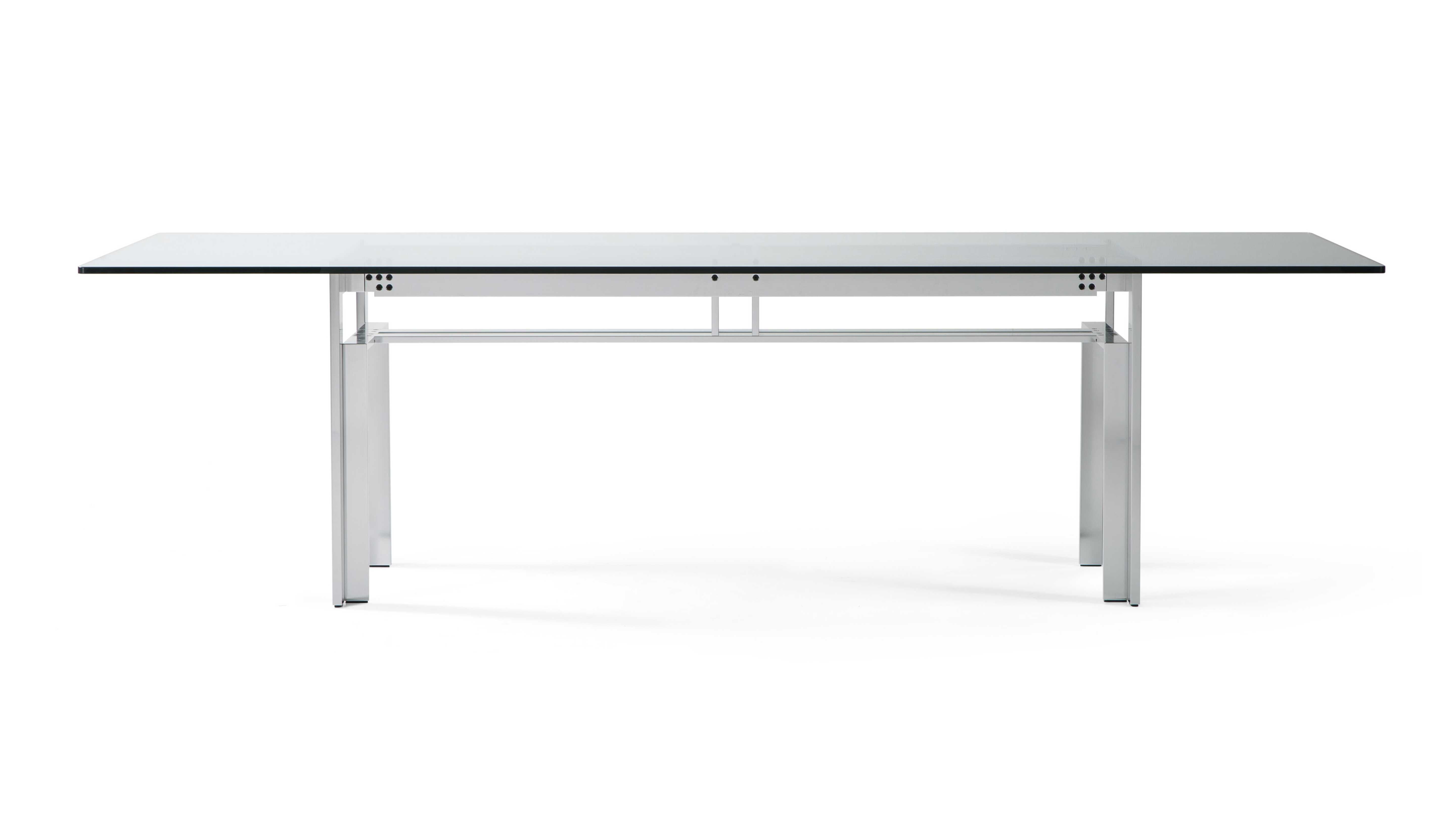 Contemporary Carlo Scarpa Doge Dining Table in Metal with Marble or Glass for Cassina For Sale