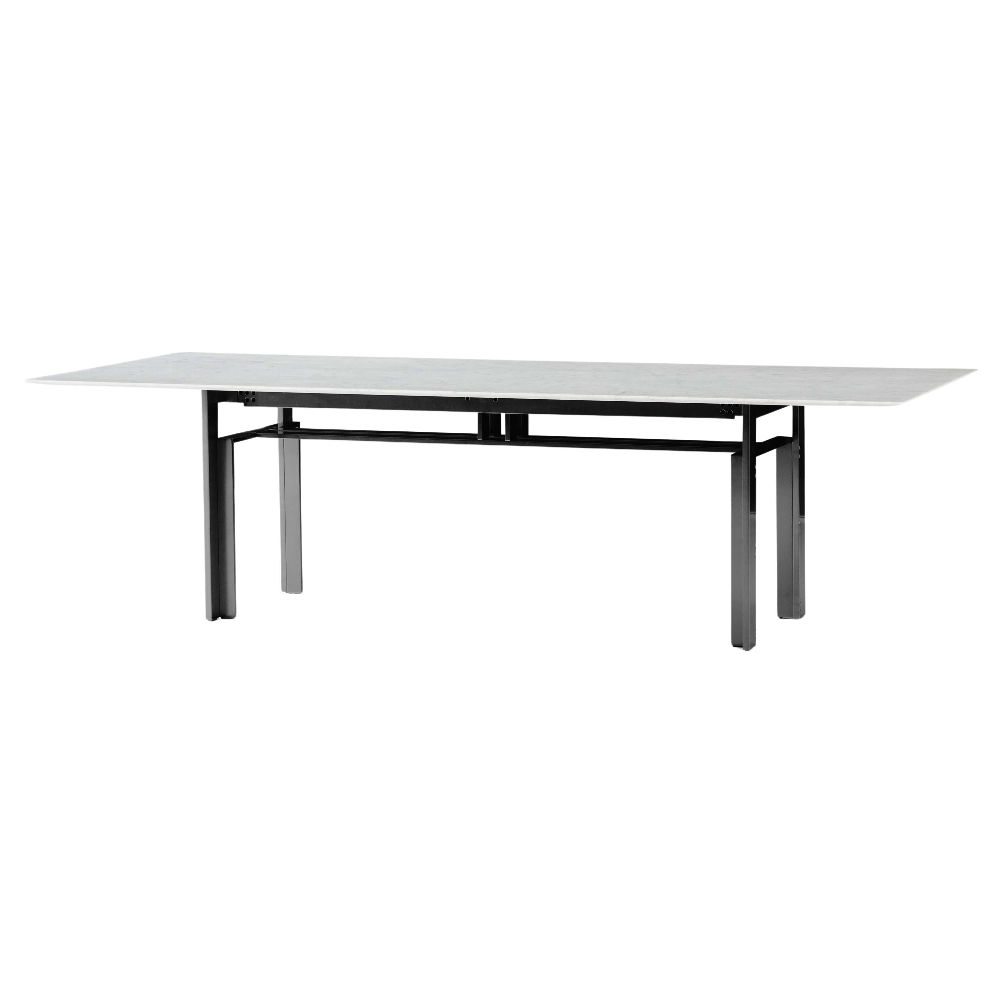 Carlo Scarpa Doge Dining Table in Metal with Marble or Glass for Cassina For Sale