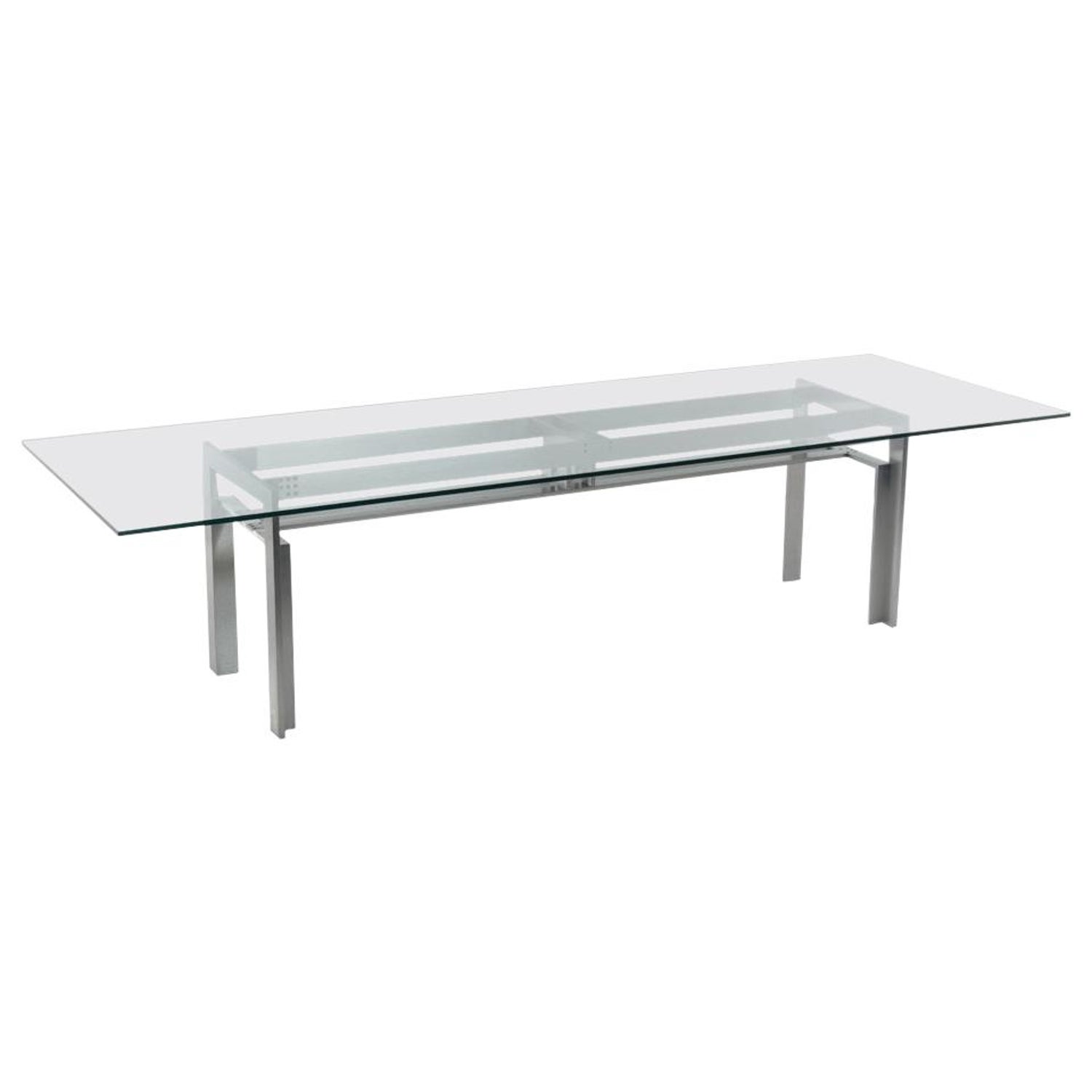 Carlo Scarpa "Doge" Steel Base Dining Table with Glass Top, 1960 circa For  Sale at 1stDibs