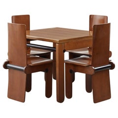 Carlo Scarpa extendable oak dining set for Gavina - Italy, 1974
