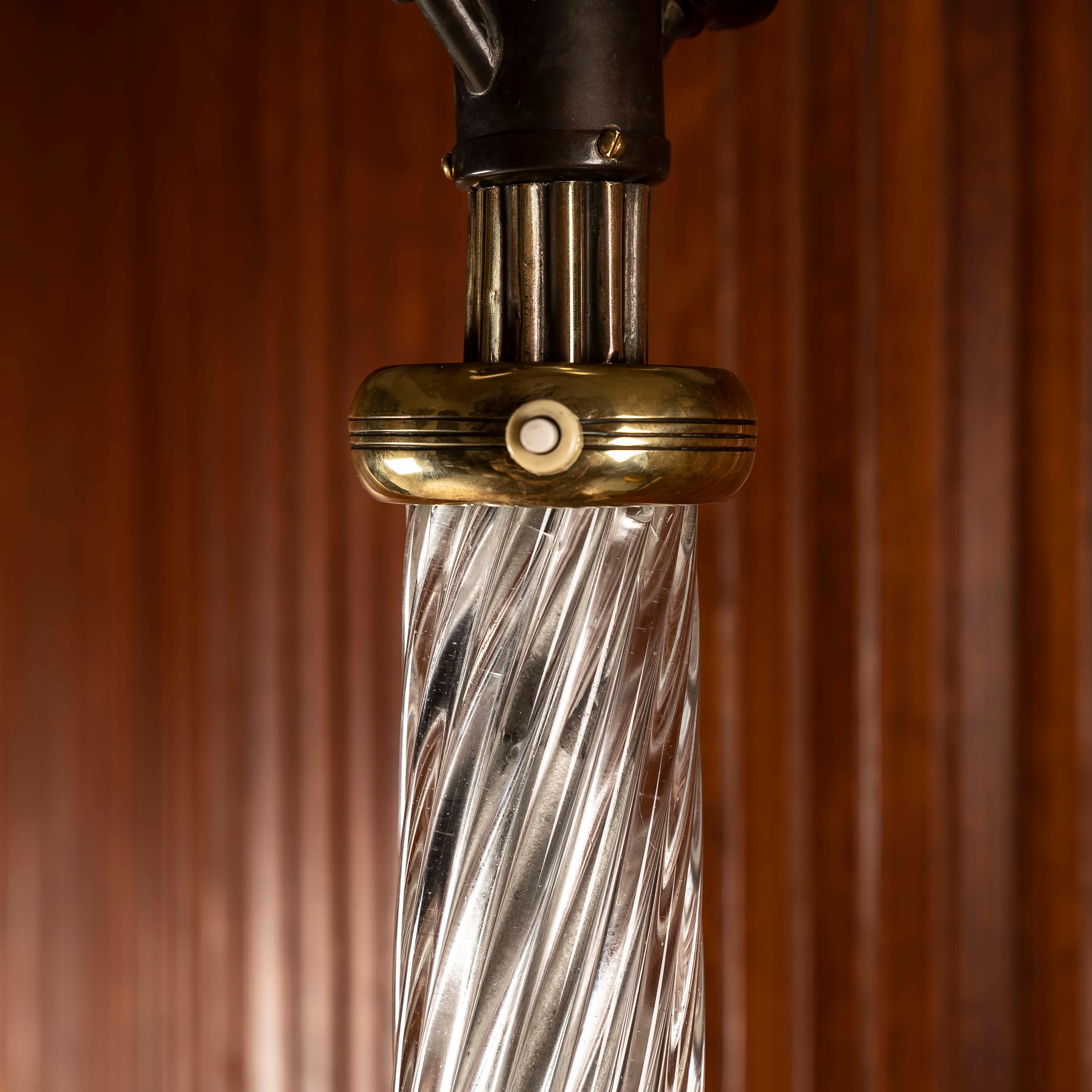 Carlo Scarpa Stehlampe für Venini, Murano, 1930er Jahre. Design/One 502 im Angebot 5