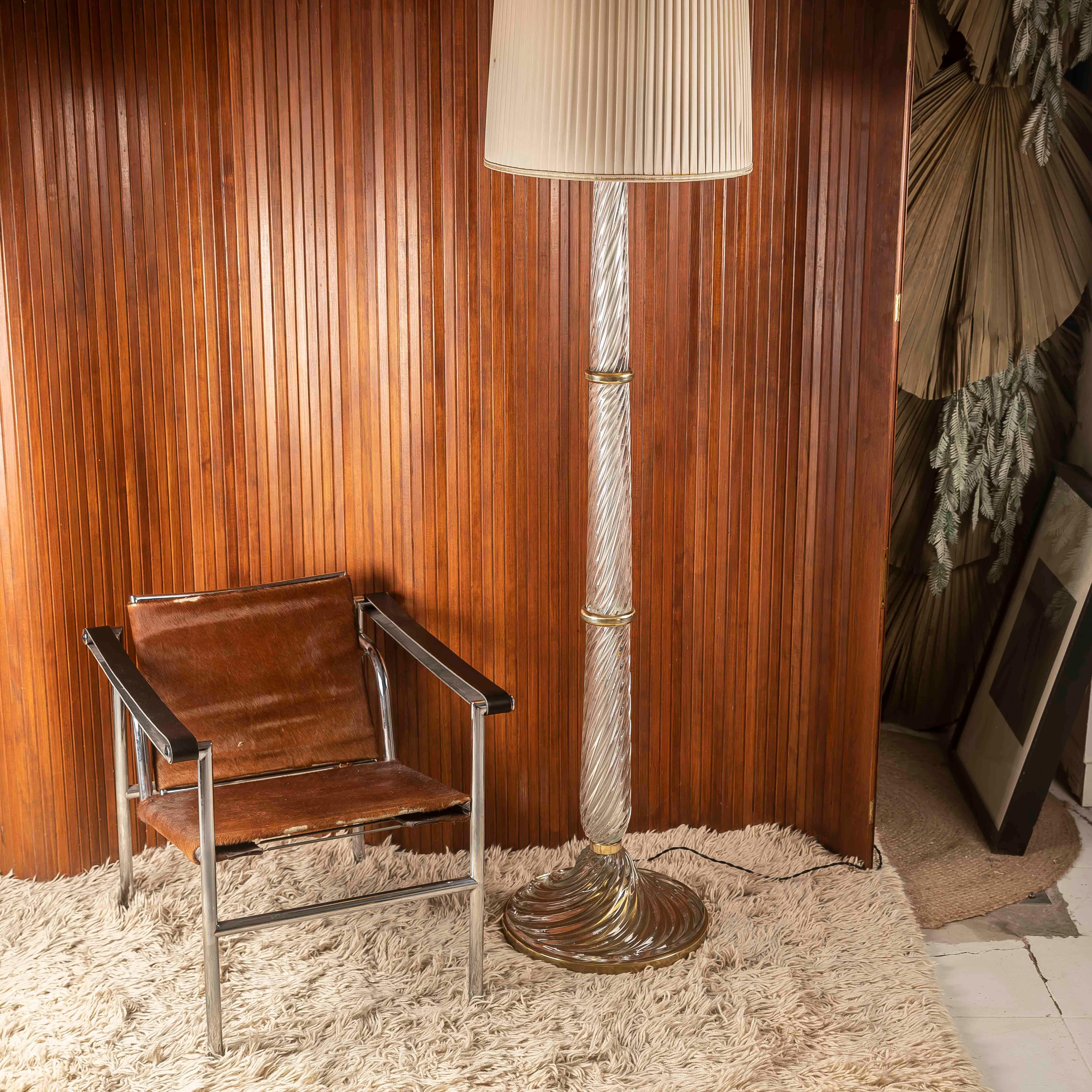 Carlo Scarpa Stehlampe für Venini, Murano, 1930er Jahre. Design/One 502 im Angebot 6
