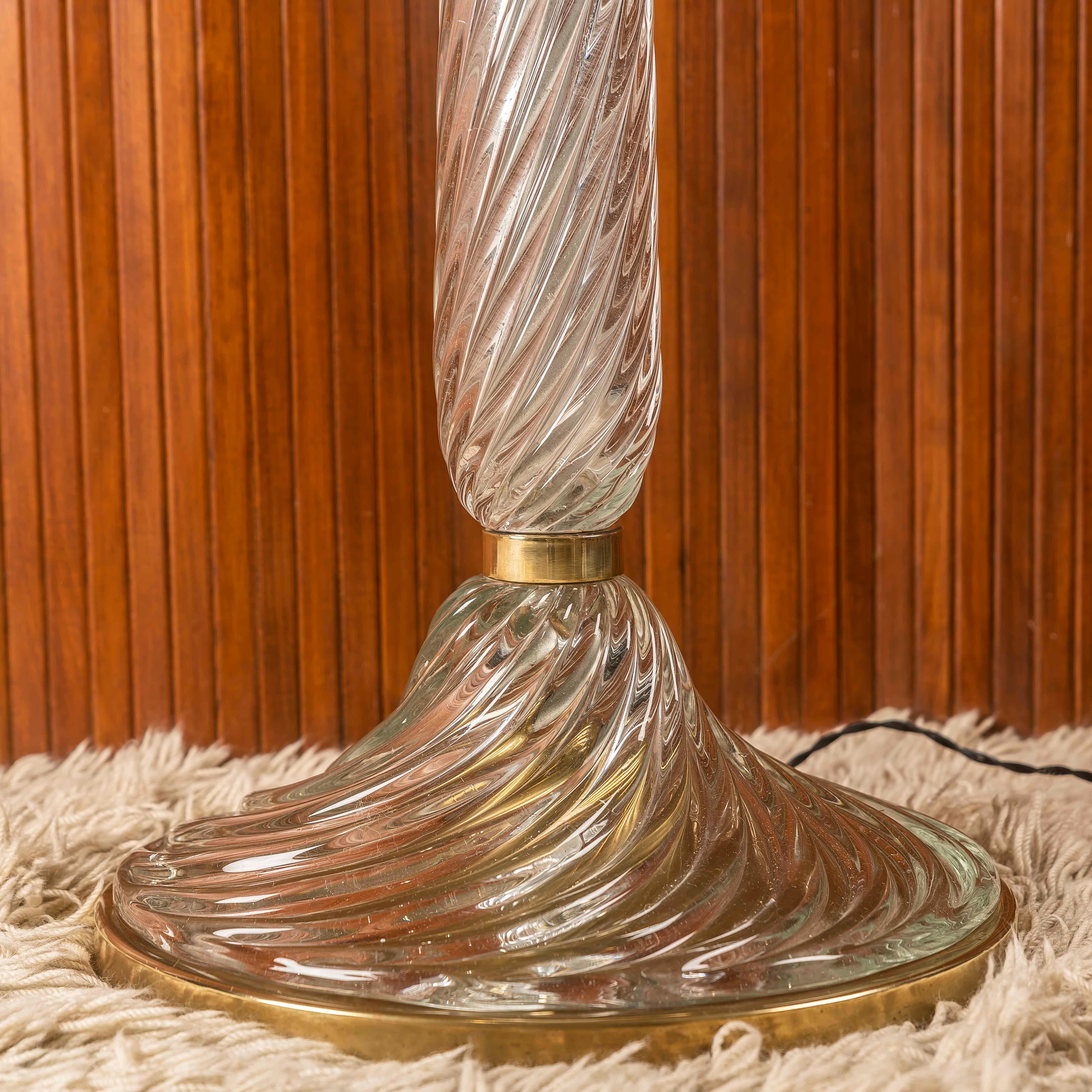 Carlo Scarpa Stehlampe für Venini, Murano, 1930er Jahre. Design/One 502 im Angebot 7