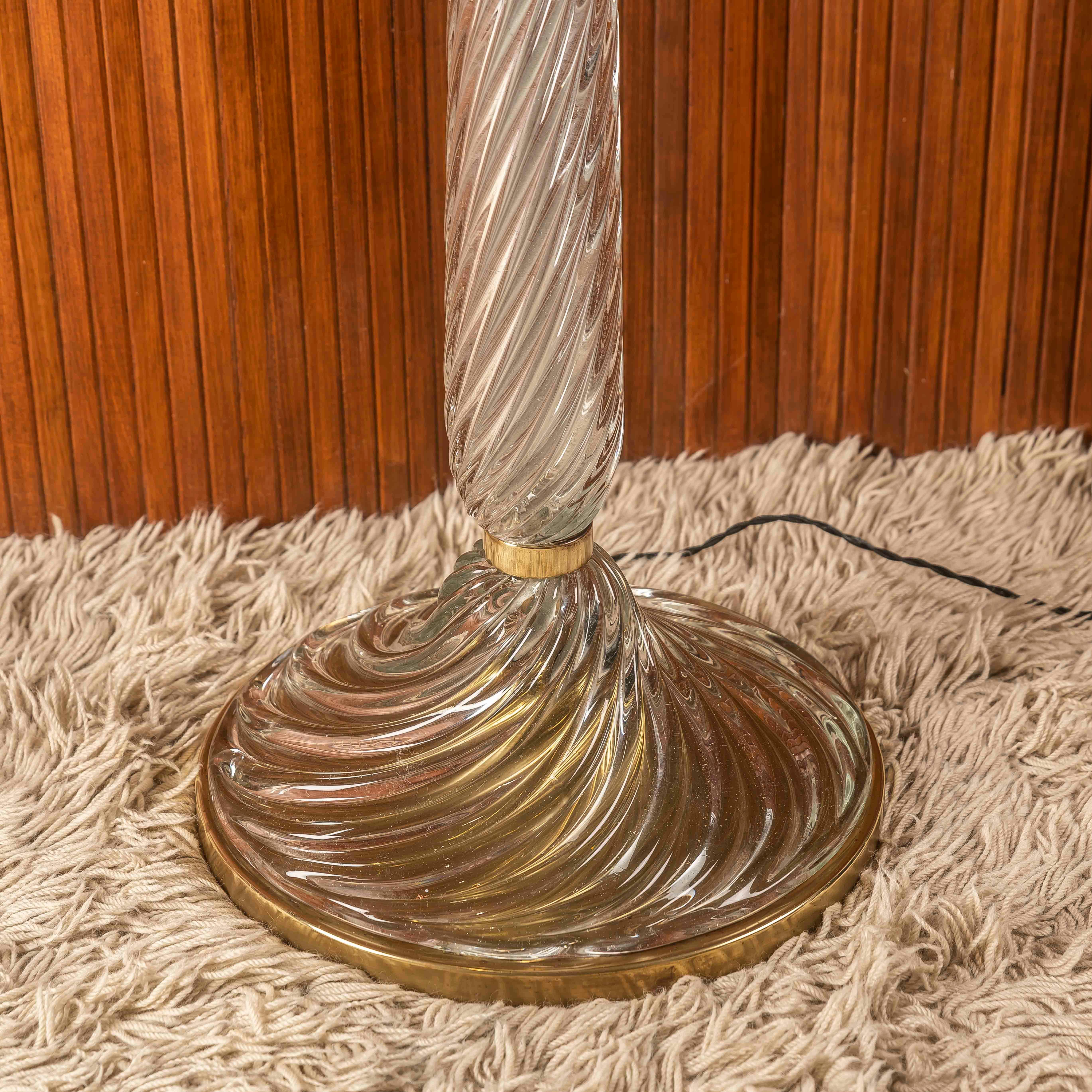 Carlo Scarpa Stehlampe für Venini, Murano, 1930er Jahre. Design/One 502 im Angebot 8