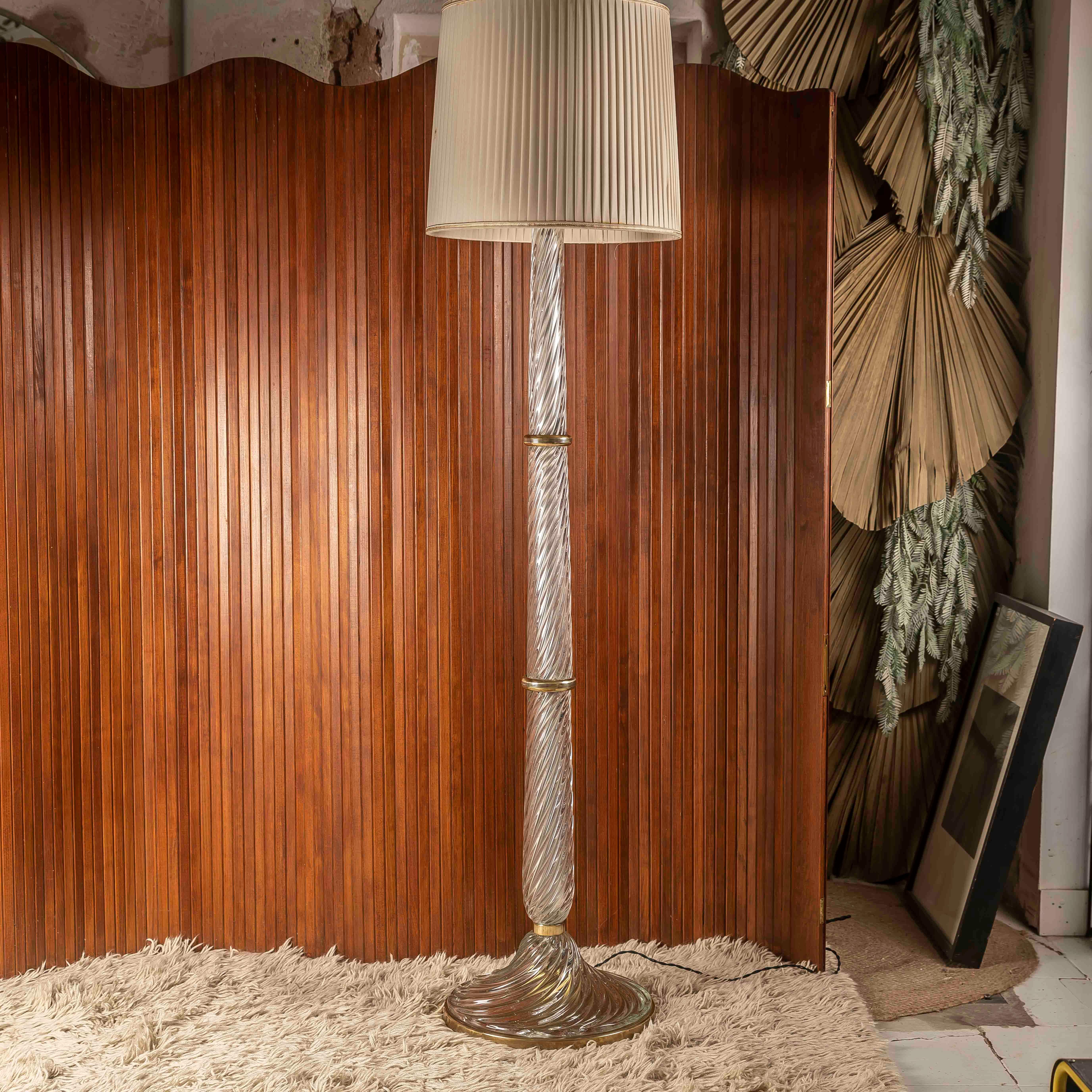 Carlo Scarpa Stehlampe für Venini, Murano, 1930er Jahre. Design/One 502 im Angebot 9