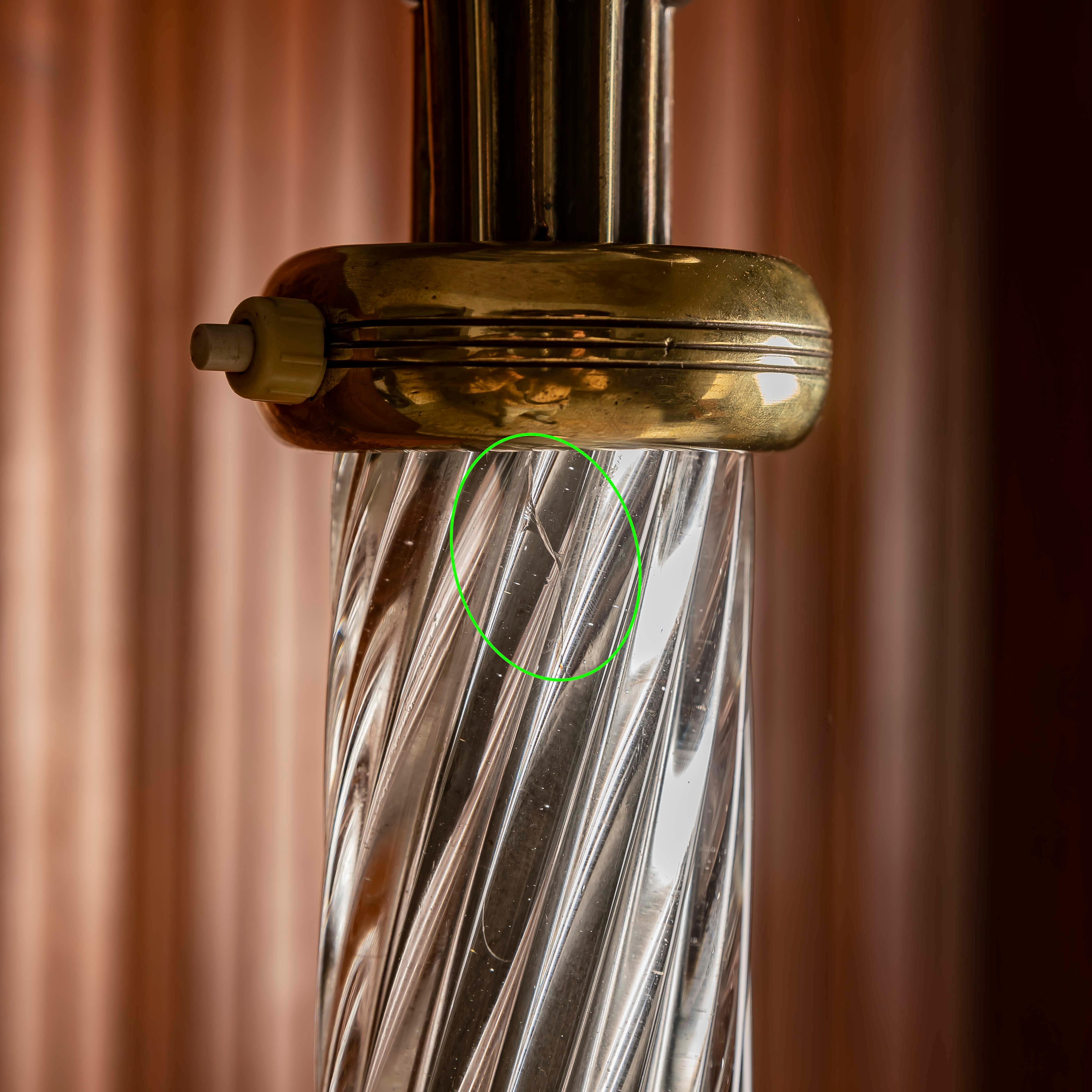 Carlo Scarpa Stehlampe für Venini, Murano, 1930er Jahre. Design/One 502 im Angebot 12