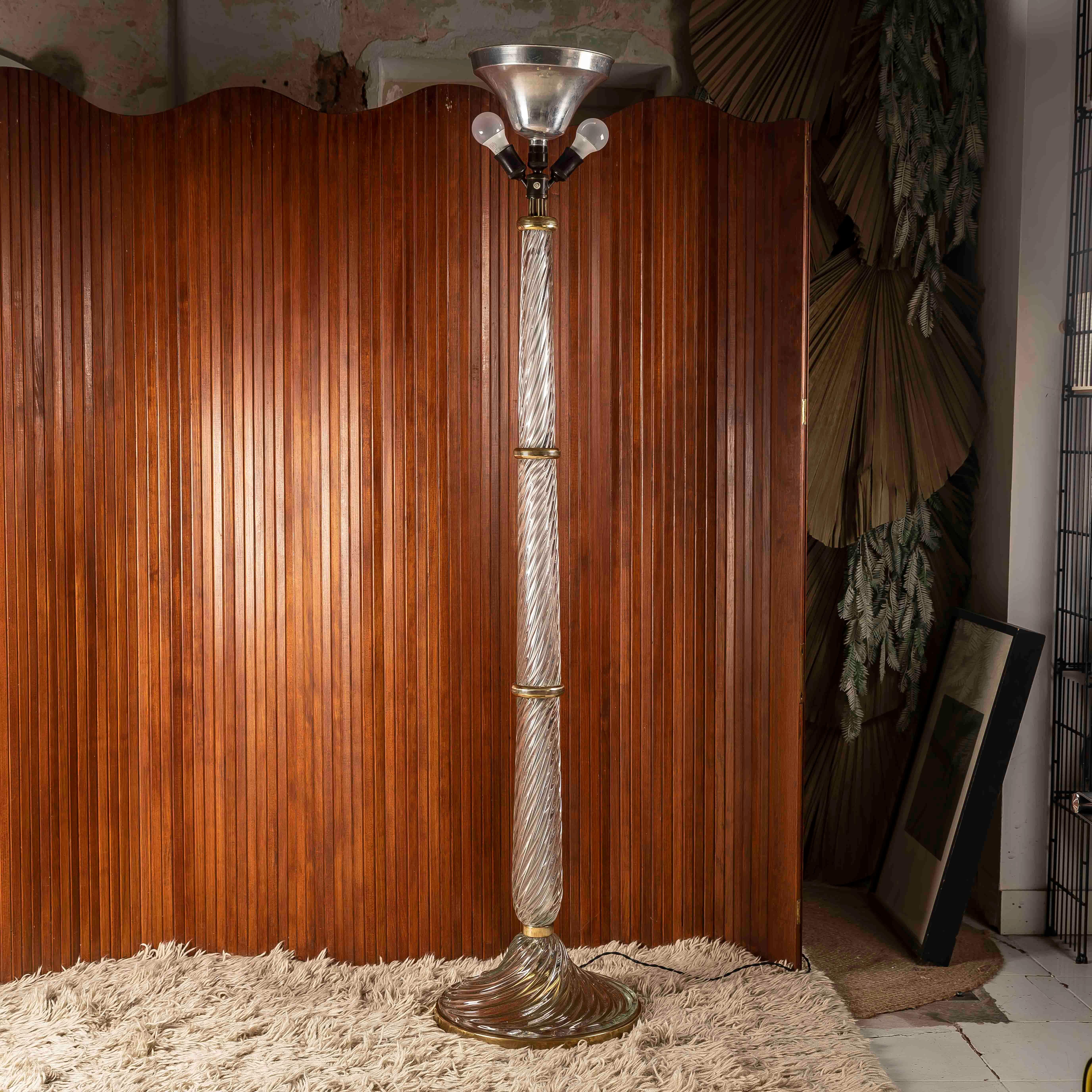 Carlo Scarpa Stehlampe für Venini, Murano, 1930er Jahre. Design/One 502 (Italienisch) im Angebot