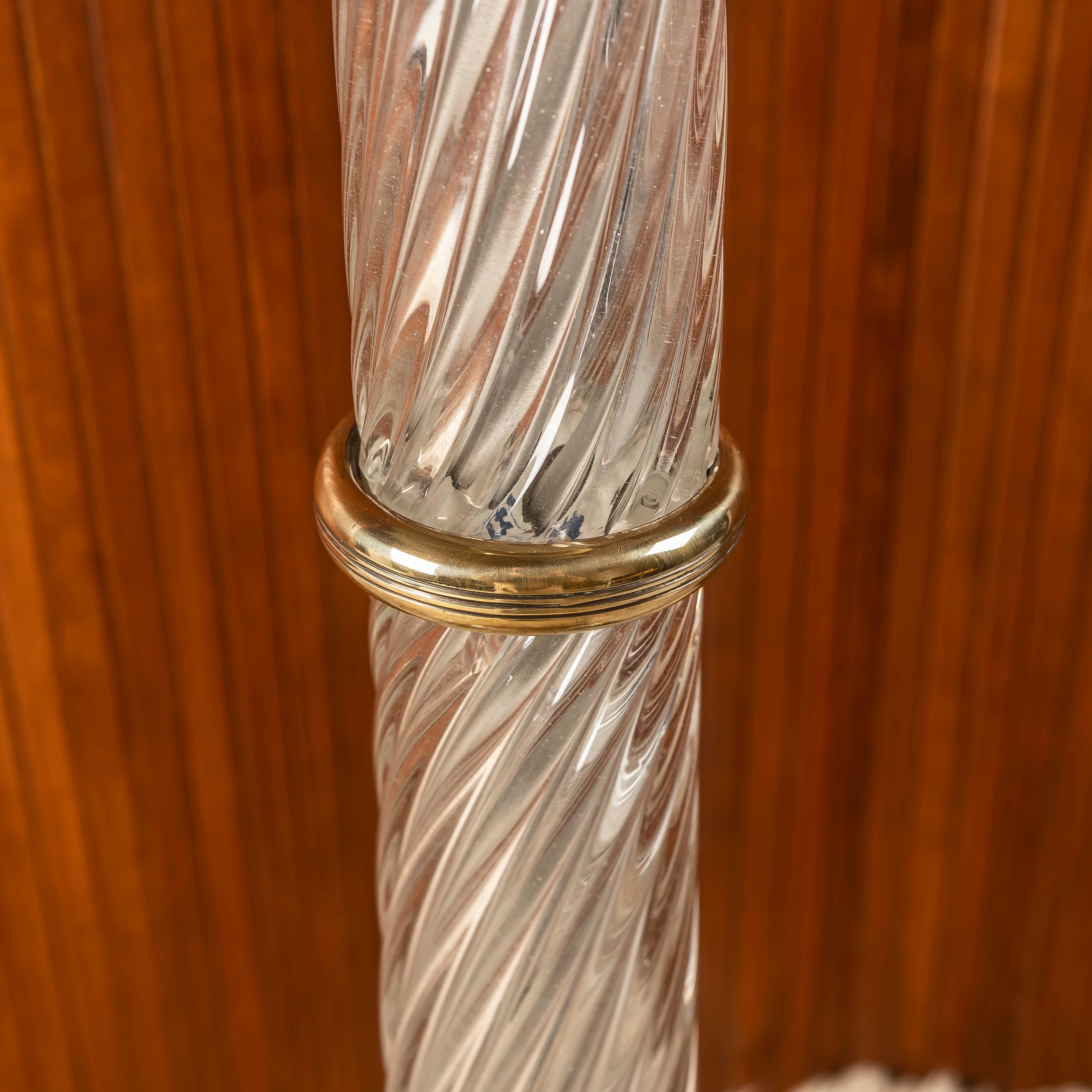 Carlo Scarpa Stehlampe für Venini, Murano, 1930er Jahre. Design/One 502 (Messing) im Angebot