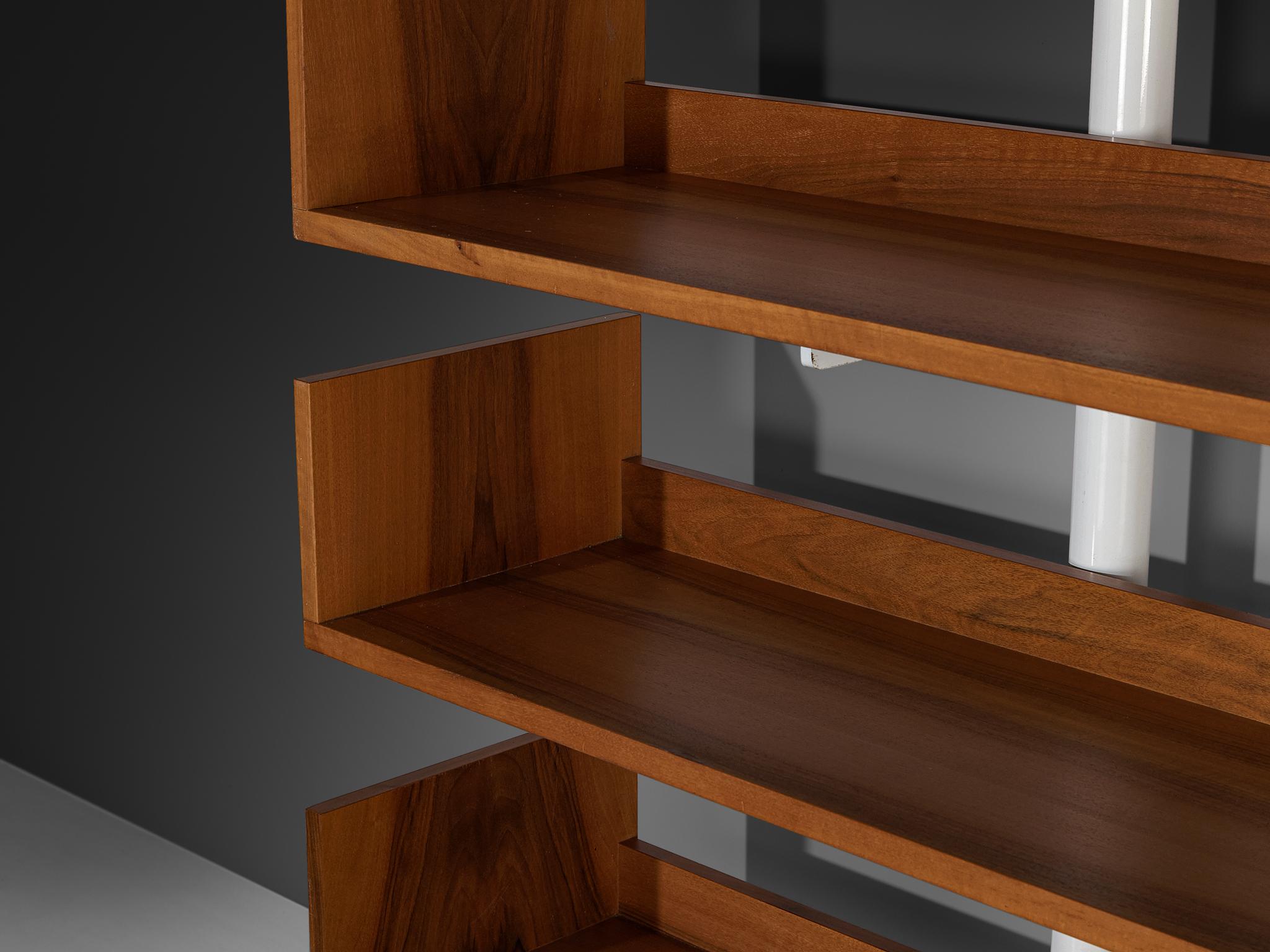 Bibliothèque '795' en métal et noyer de Carlo Scarpa pour Bernini en vente 4