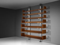 Carlo Scarpa for Bernini '795' Library in Metal and Walnut