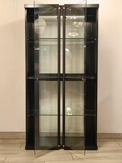 Carlo Scarpa pour Bernini Vitrine en bois laqué noir, Italie, années 1970
