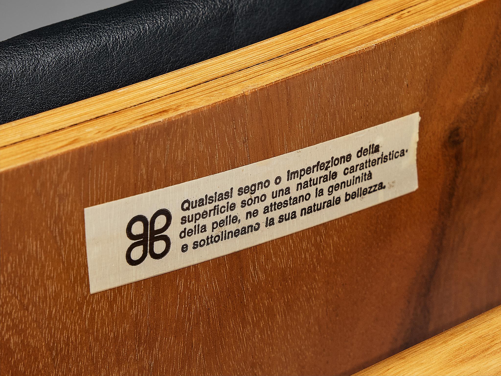 Mid-20th Century Carlo Scarpa for Bernini Dining Chair in Walnut and Leather