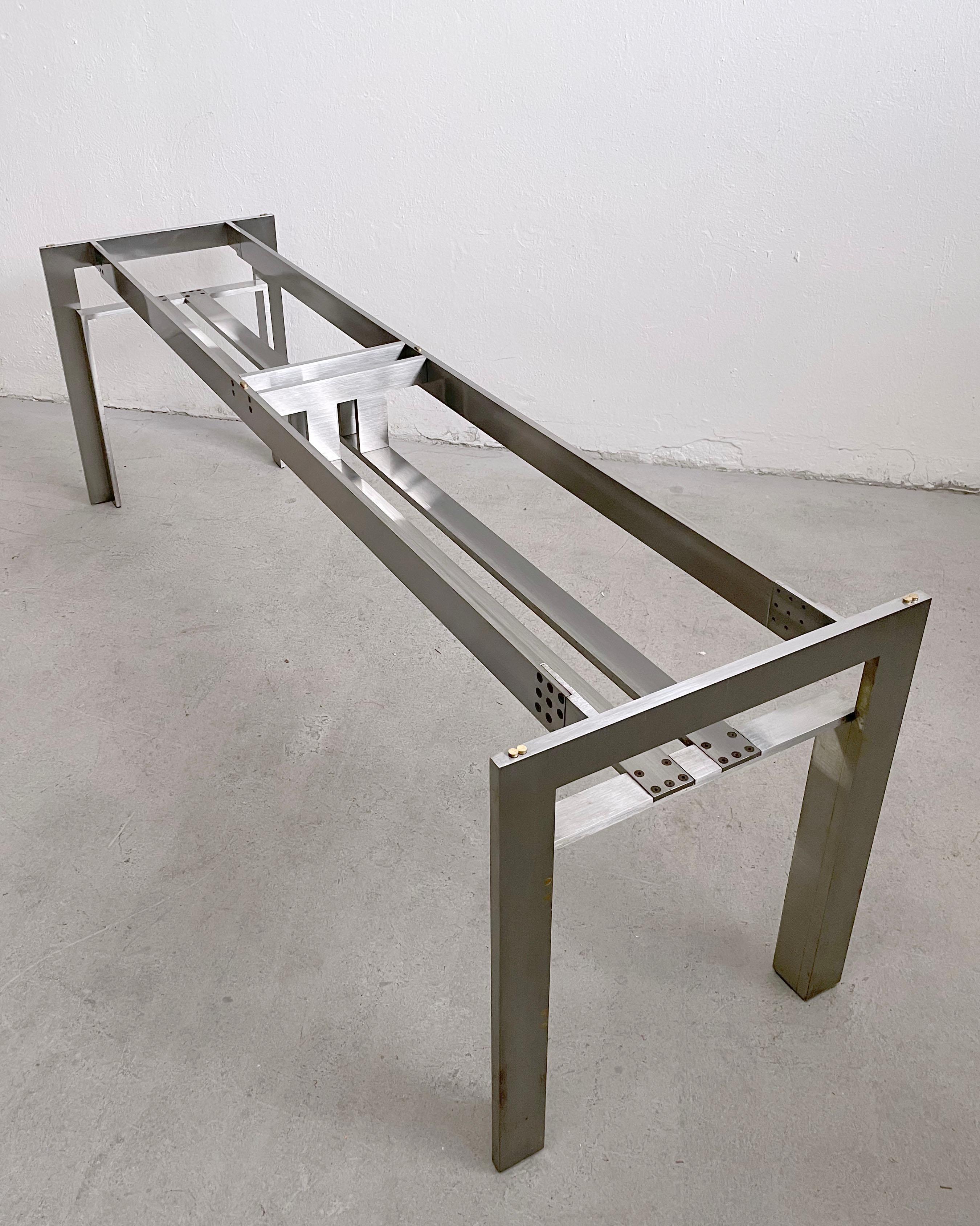 Steel Carlo Scarpa for Cassina - Doge Dining Table  For Sale