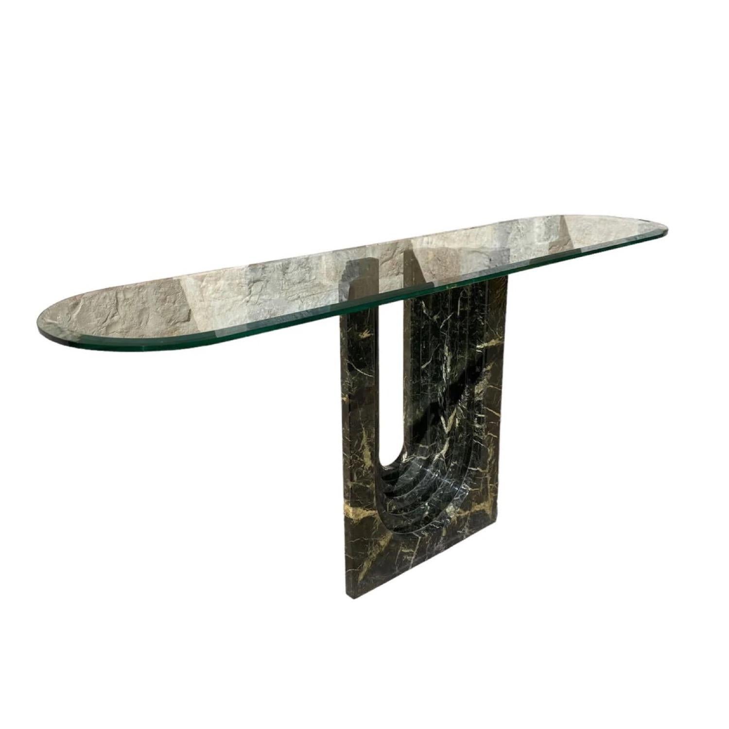 Carlo Scarpa for Cattelan, Black Marble Table Structure 5