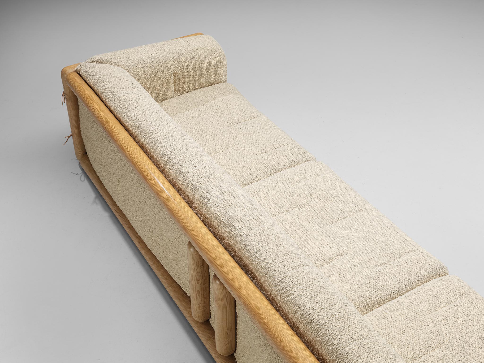 Carlo Scarpa for Simon 'Cornaro' Sofa in Ash and Off-White Upholstery 1