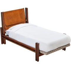 Carlo Scarpa for Simon Gavina 'Toledo' Single Bed in Padouk and Leather