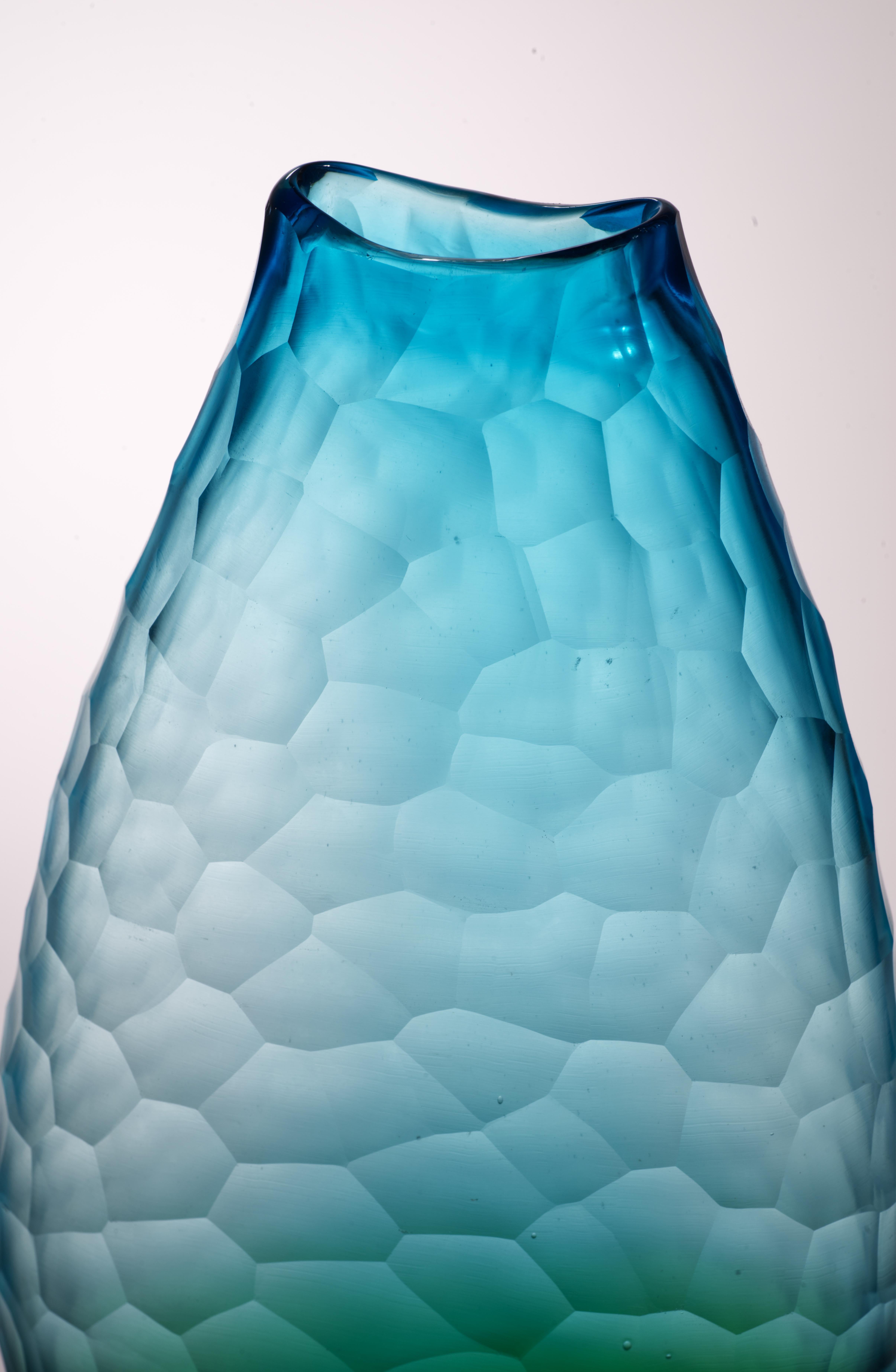 Vaso Battuto Ombre in vetro di Murano Italia Nello stile di Carlo Scarpa per Venini in vendita 2
