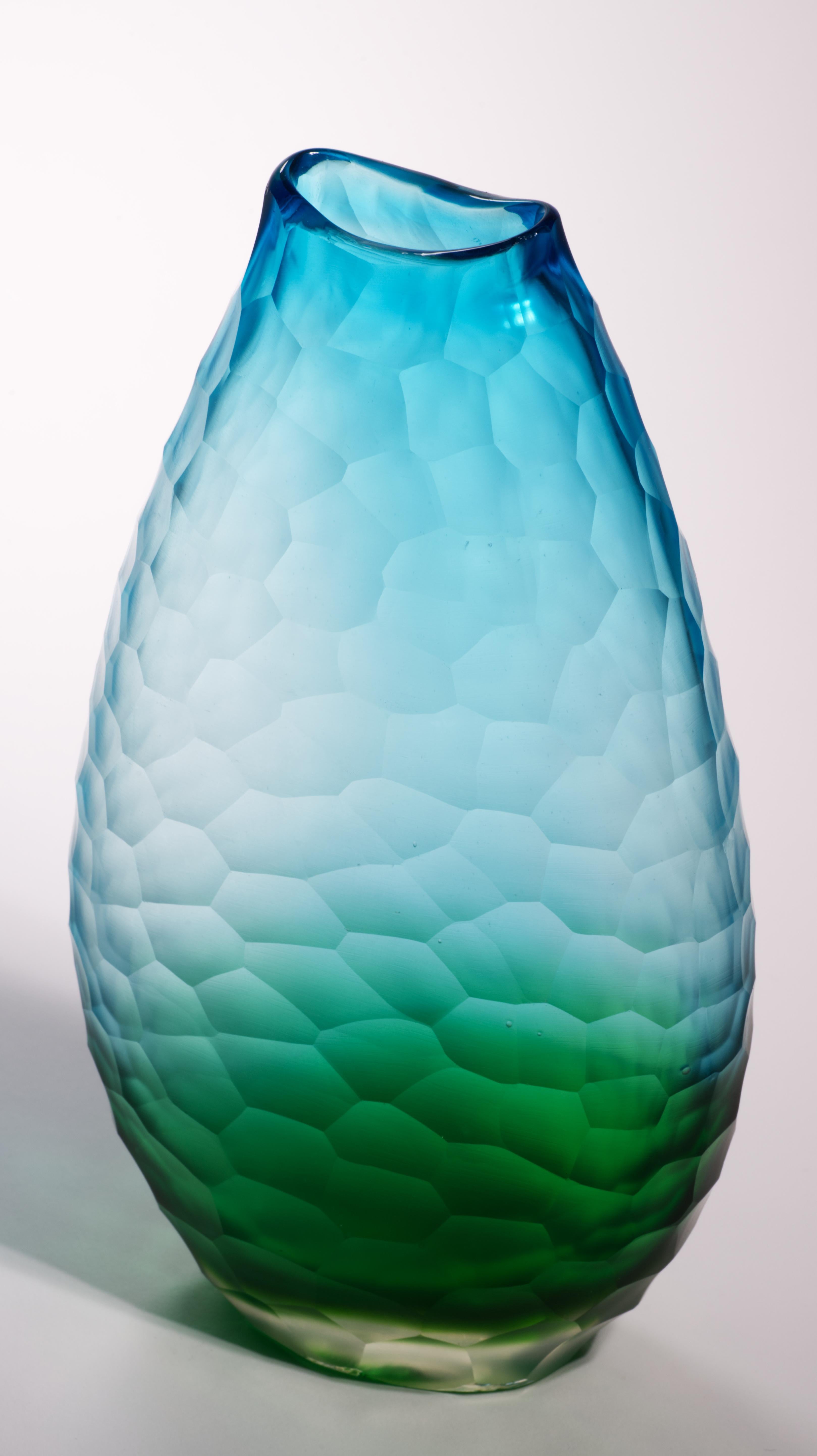 Vaso Battuto Ombre in vetro di Murano Italia Nello stile di Carlo Scarpa per Venini in vendita 3