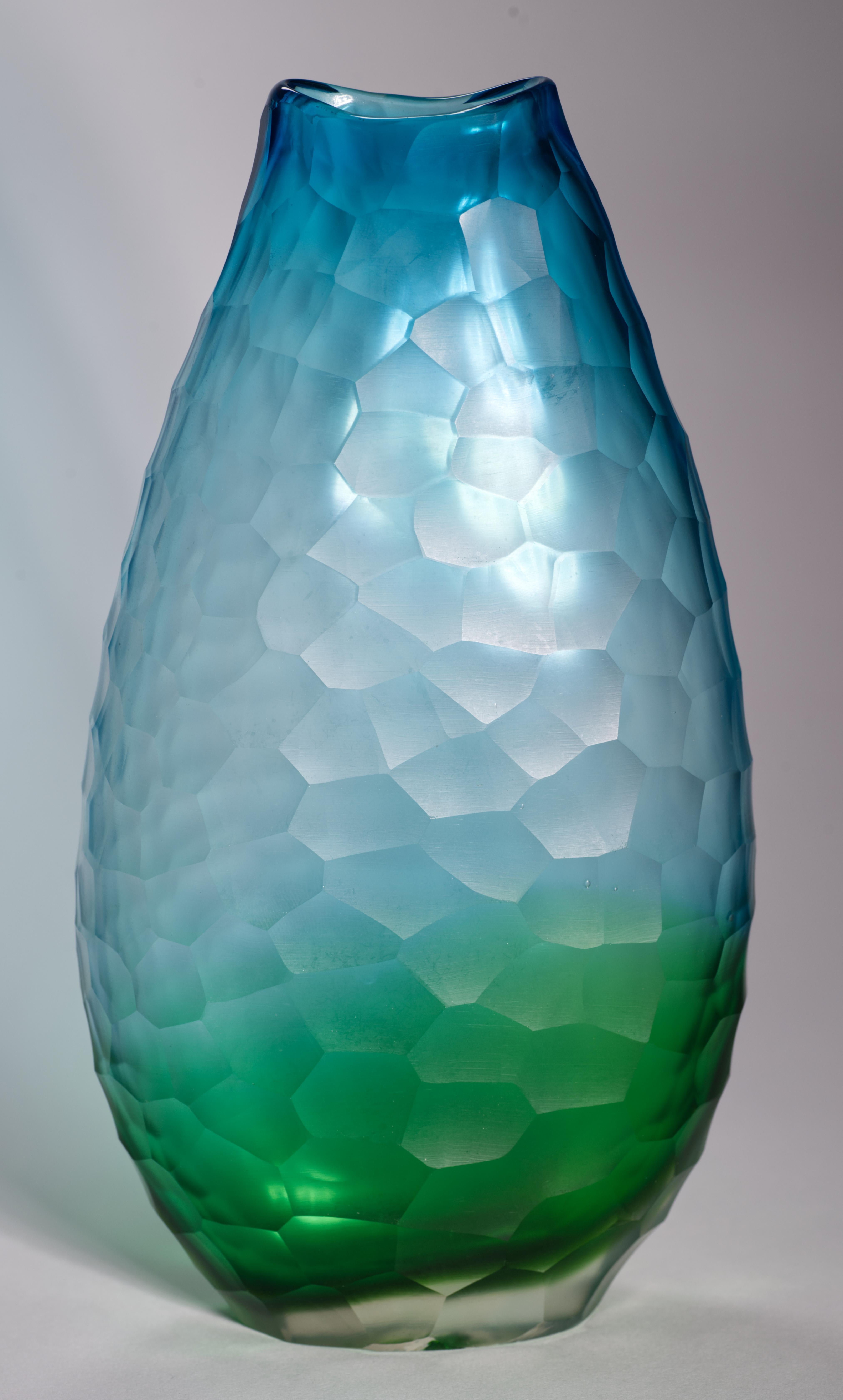 Vaso Battuto Ombre in vetro di Murano Italia Nello stile di Carlo Scarpa per Venini in vendita 4