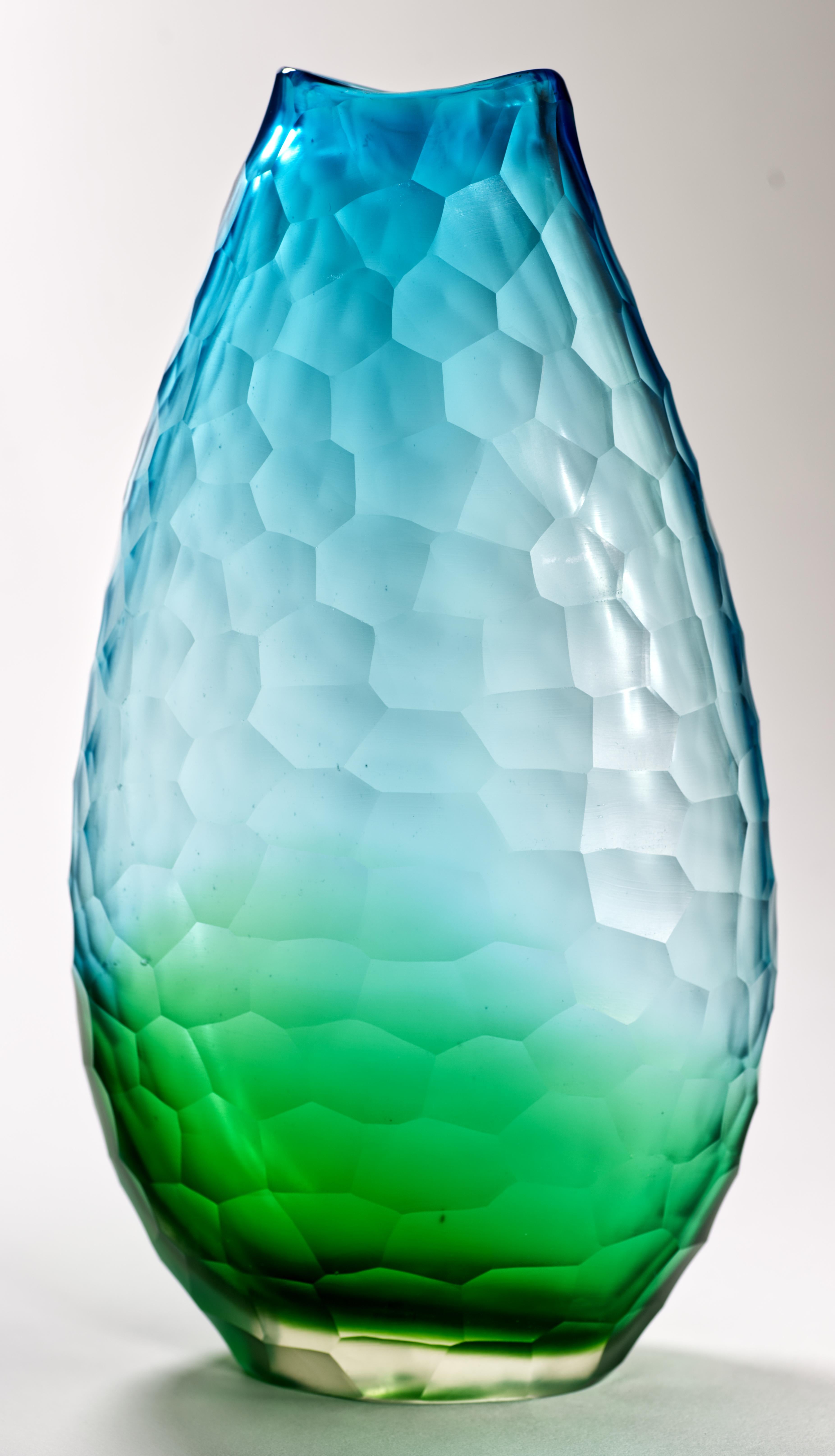 Vaso Battuto Ombre in vetro di Murano Italia Nello stile di Carlo Scarpa per Venini in vendita 6