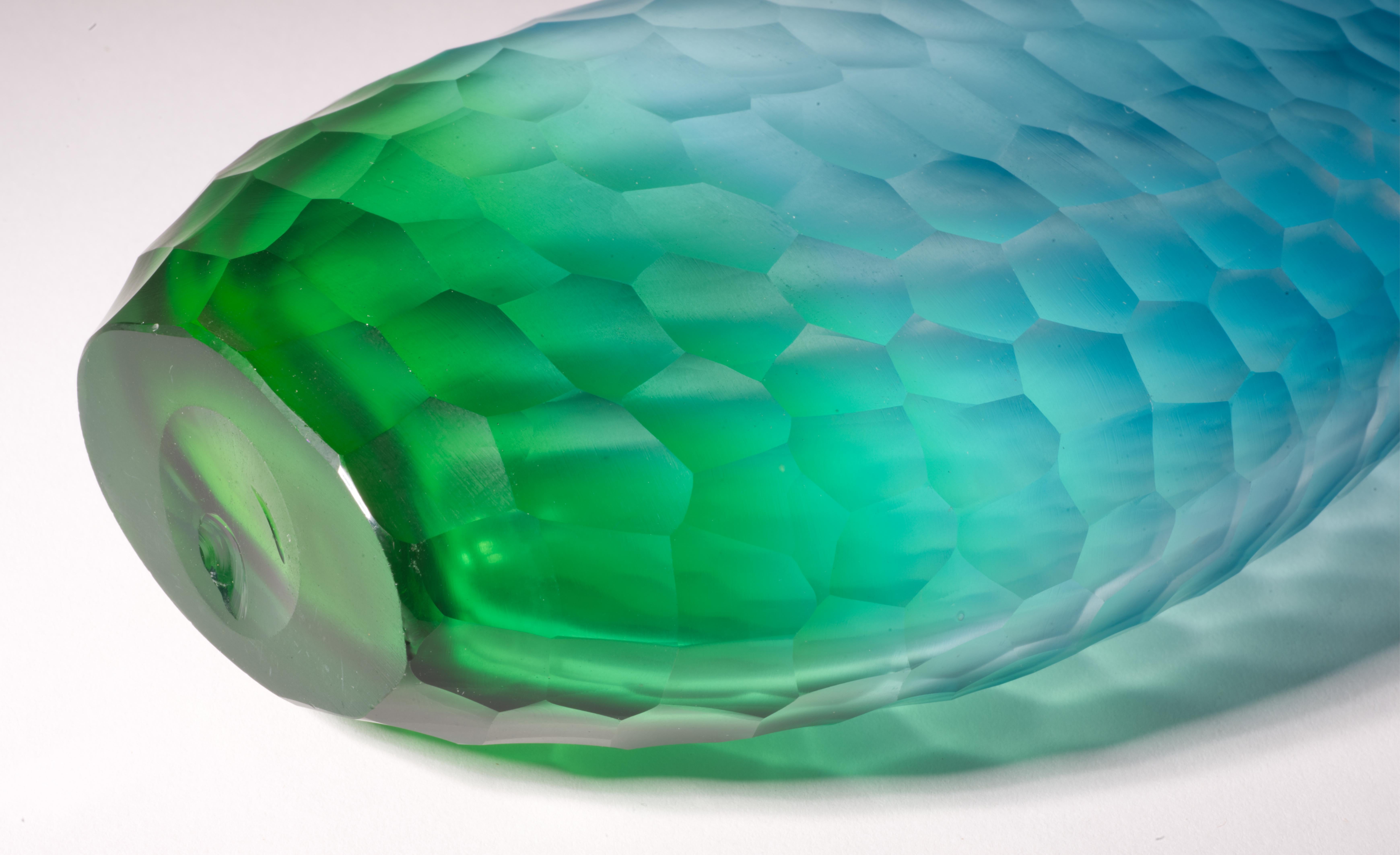 Vaso Battuto Ombre in vetro di Murano Italia Nello stile di Carlo Scarpa per Venini in vendita 7