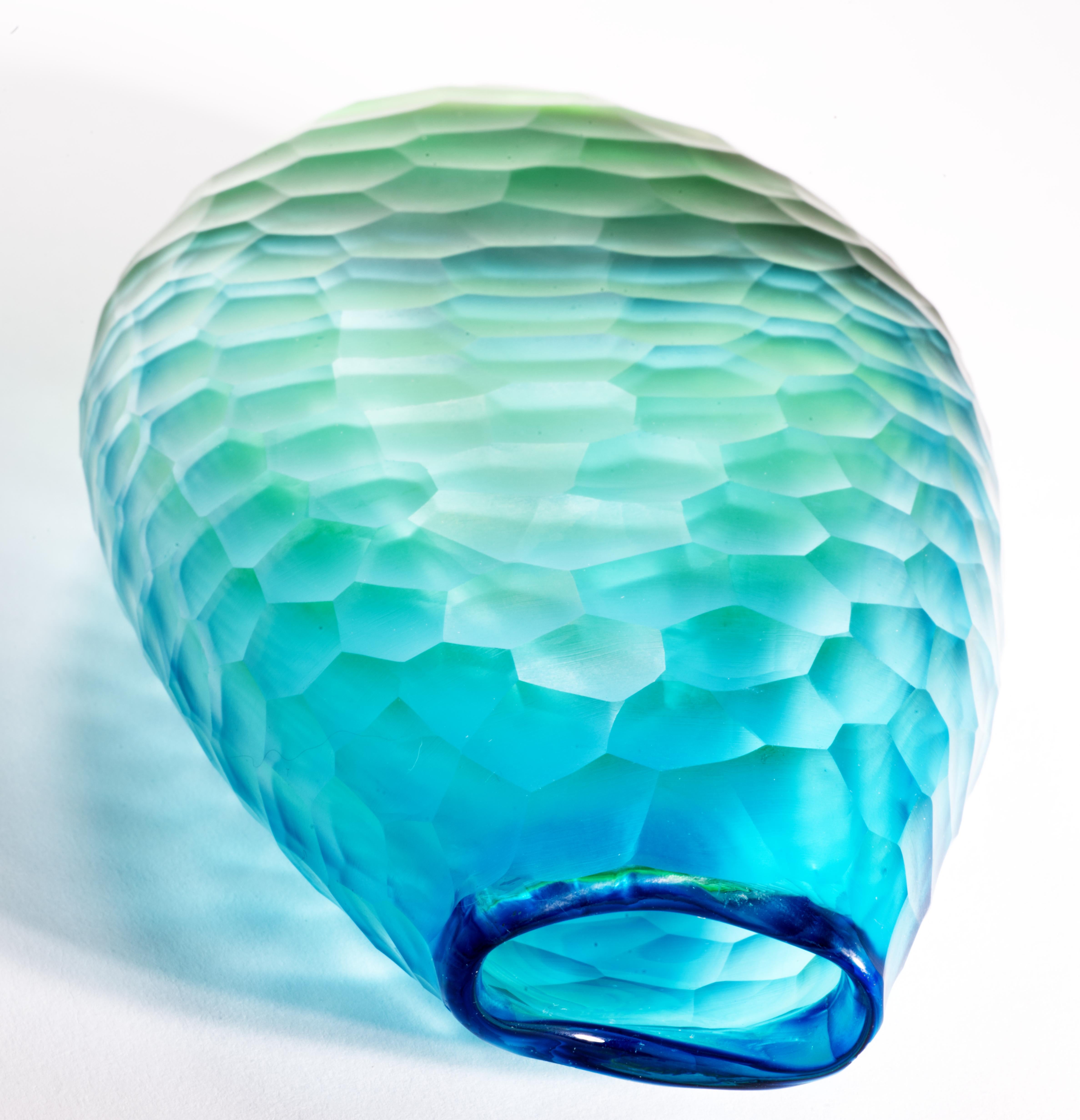 Italiano Vaso Battuto Ombre in vetro di Murano Italia Nello stile di Carlo Scarpa per Venini in vendita