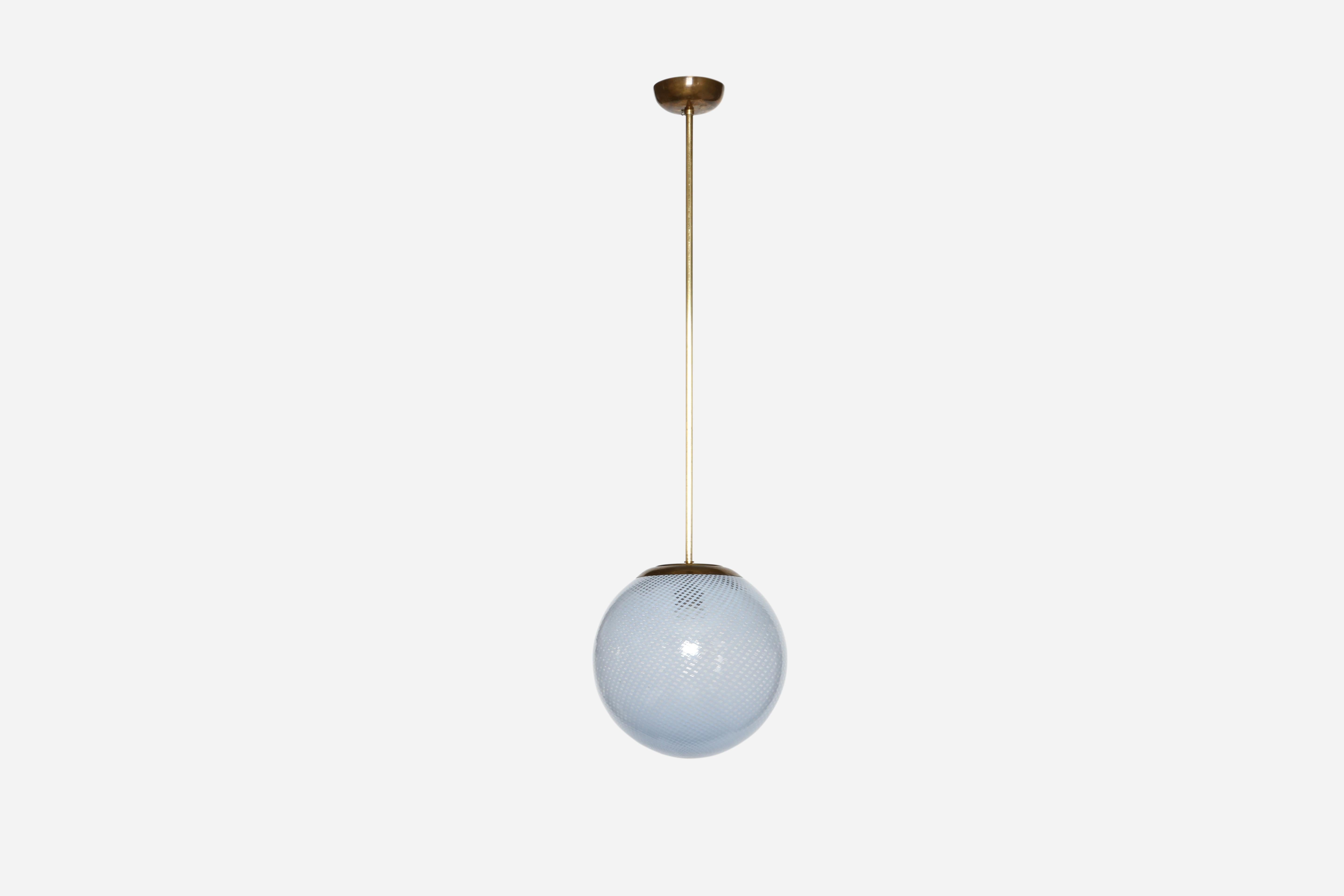 Carlo Scarpa for Venini ceiling light
Model 5258
Italy 1940s
Handblown glass, brass
Exquisite glass making technique and rare color.
Overall drop adjustable, can be made shorter.
Takes one medium base bulb.
Complimentary US rewiring upon