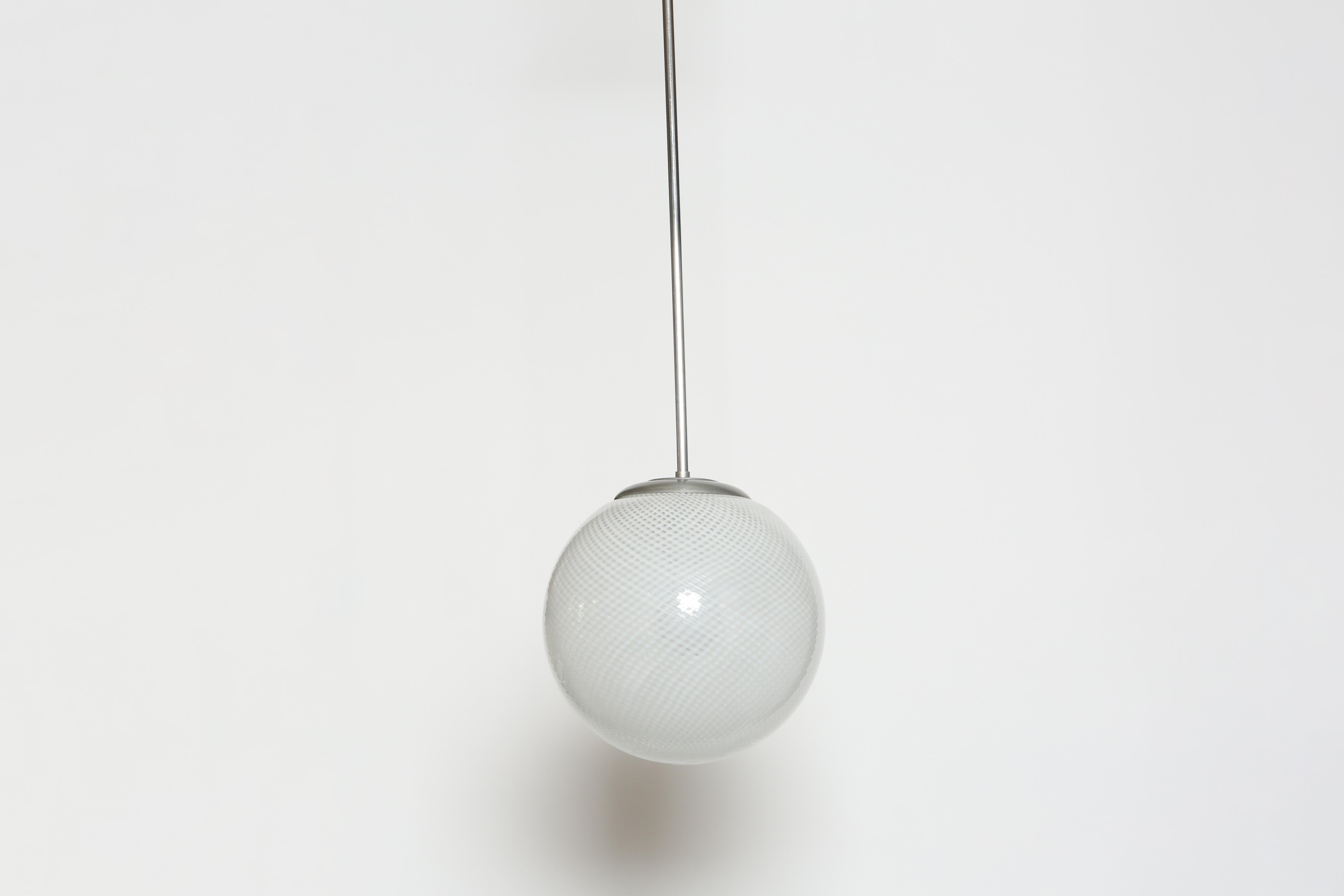 Carlo Scarpa for Venini ceiling light, Italy circa 1940s In Good Condition For Sale In Brooklyn, NY