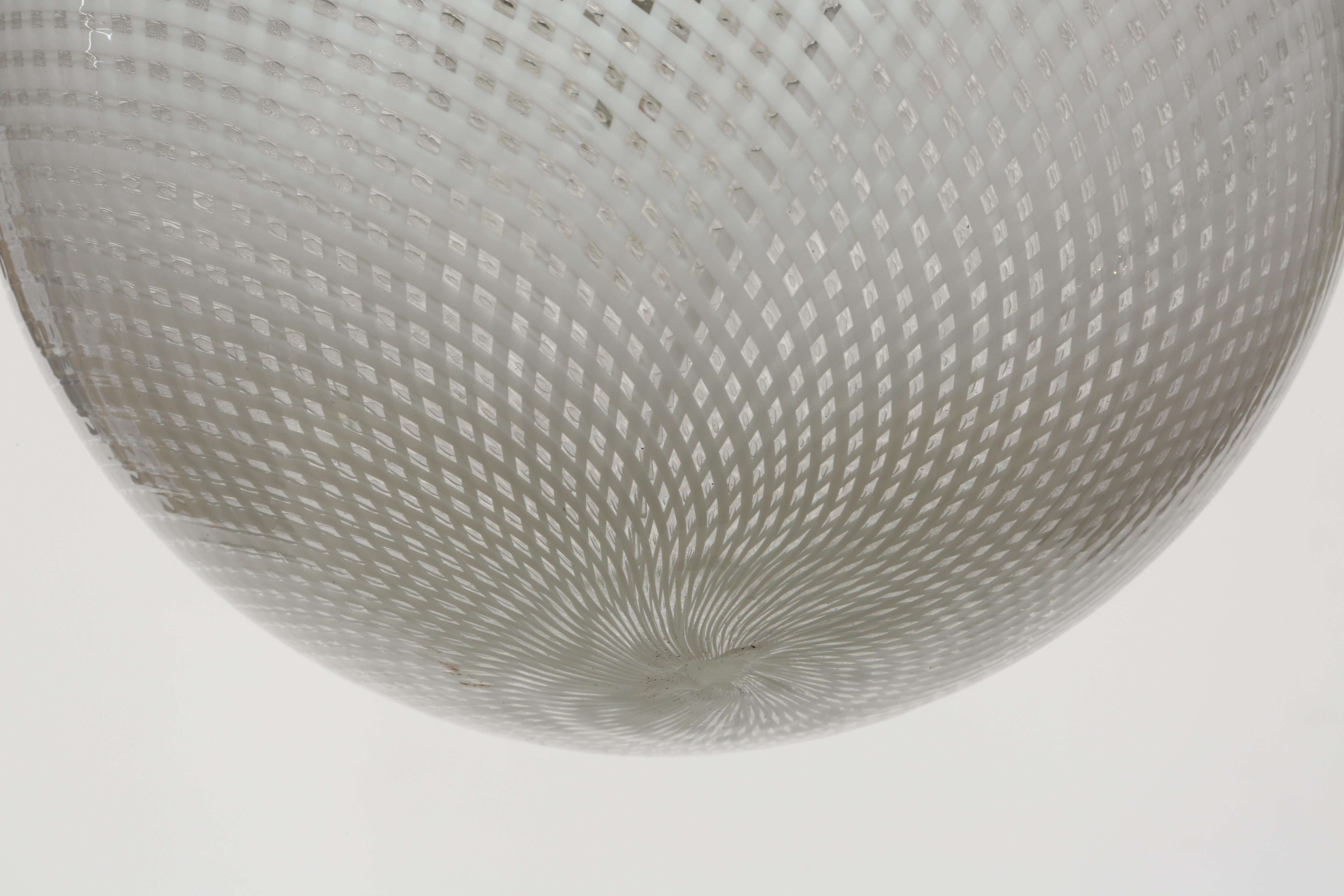 Carlo Scarpa for Venini Ceiling Lights, Italy circa 1940s In Good Condition For Sale In Brooklyn, NY