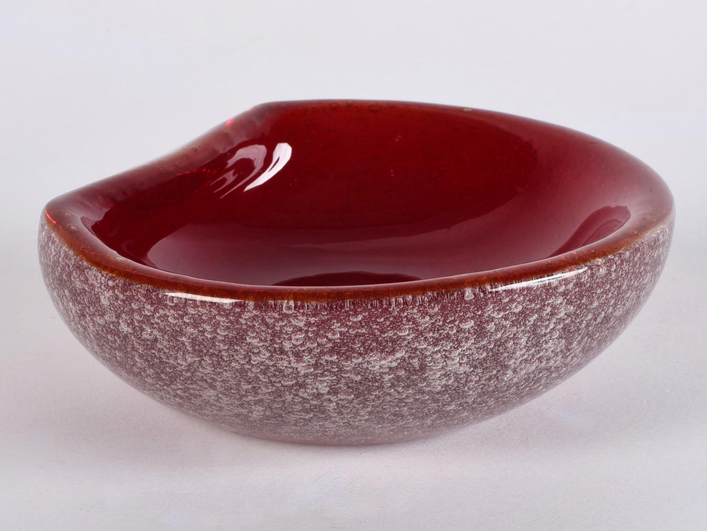 Italian Carlo Scarpa for Venini Murano Art Glass Bowl  For Sale