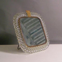 Carlo Scarpa pour Venini, miroir de table en verre de Murano 'A Trecchia', années 1930