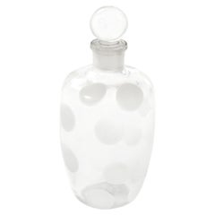 Carlo Scarpa for Venini Rare Murano Crystal Glass Bottle with Stopper