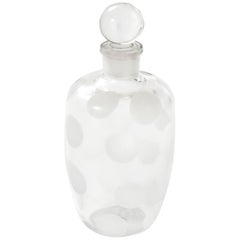 Carlo Scarpa for Venini Rare Murano Crystal Glass Bottle with Stopper