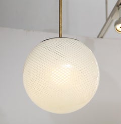 Carlo Scarpa for Venini Reticello Murano Glass Globe, Italy, circa 1940
