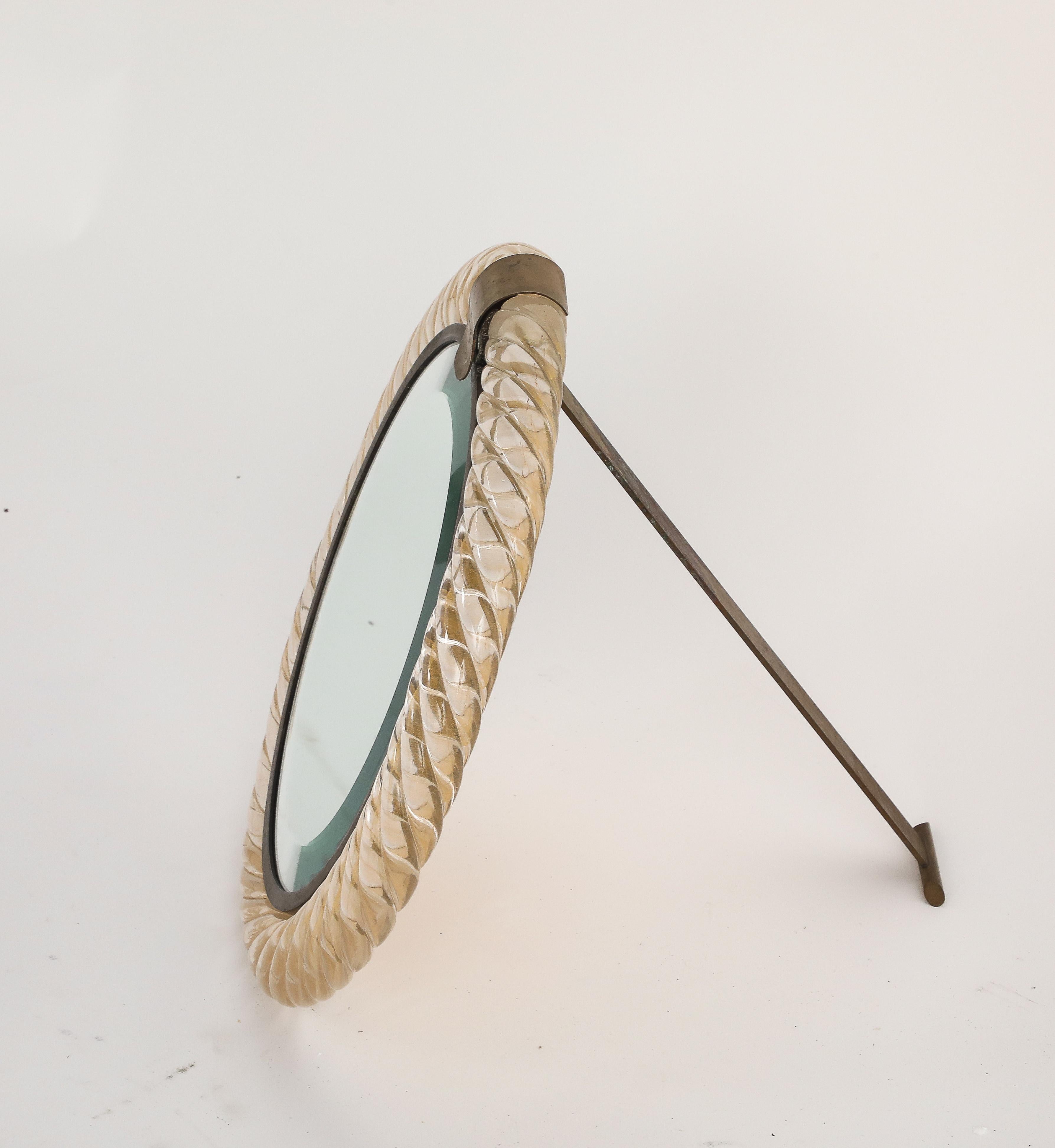 Carlo Scarpa for Venini Table Mirror, circa 1950 For Sale 4