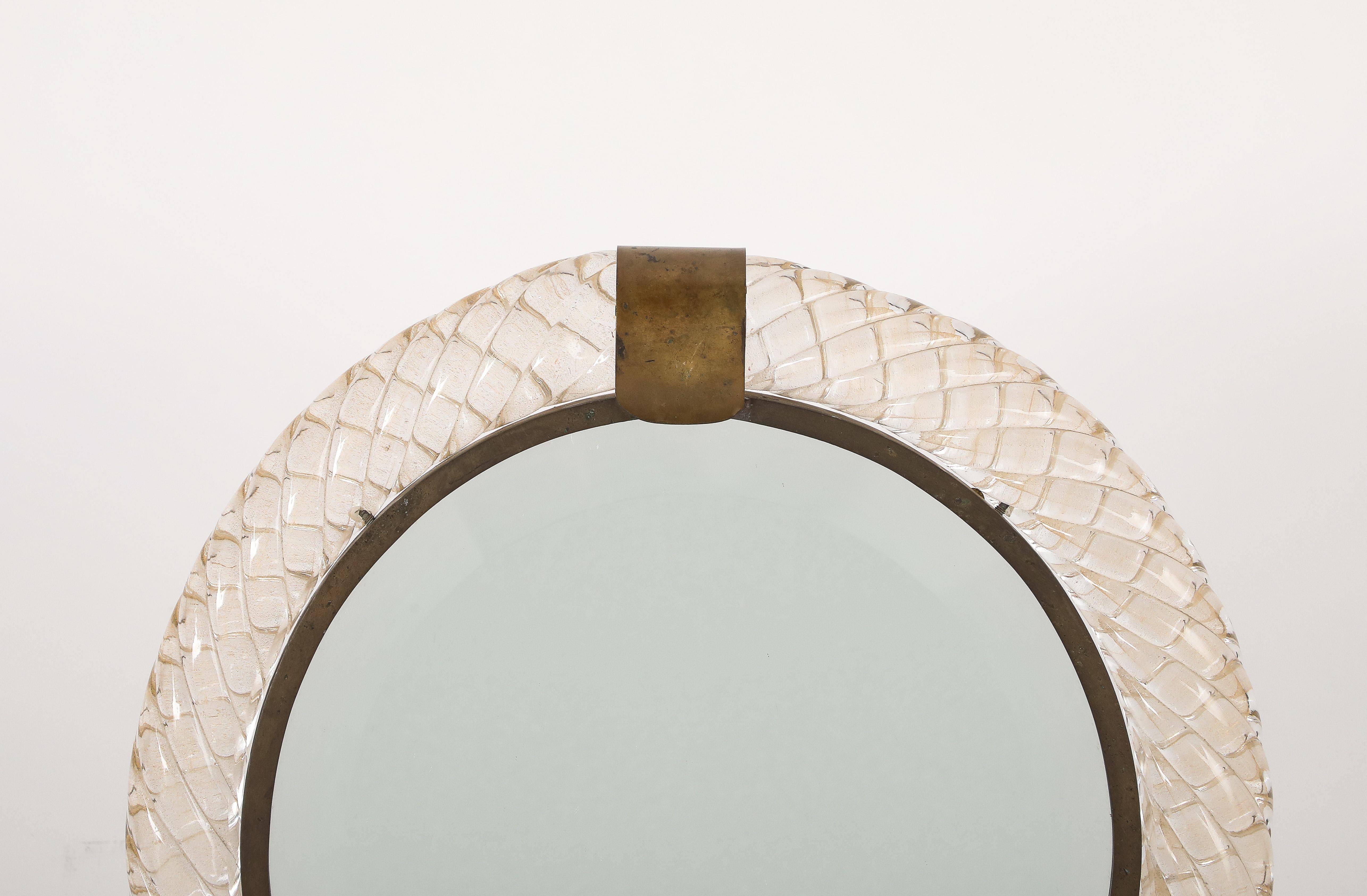 Mid-Century Modern Carlo Scarpa for Venini Table Mirror, circa 1950 For Sale
