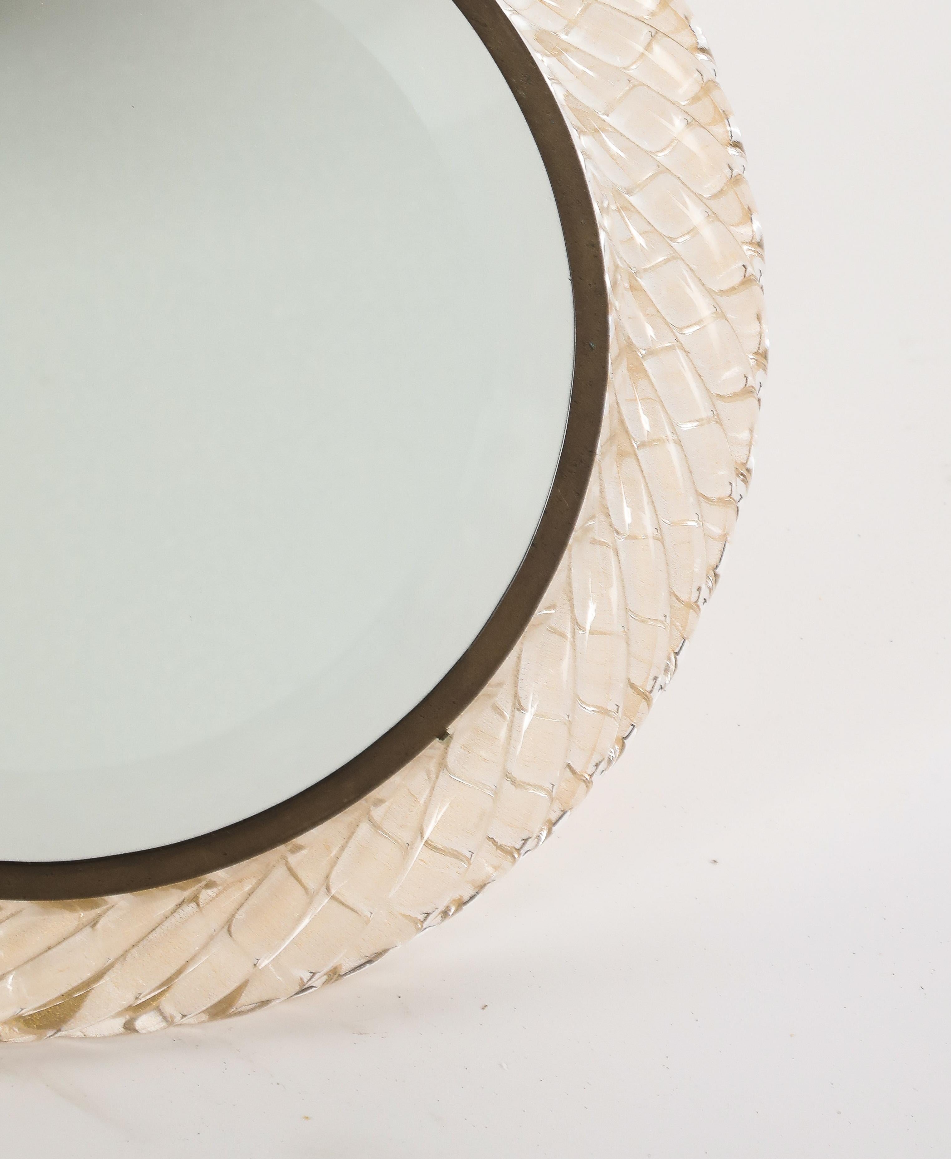 Carlo Scarpa for Venini Table Mirror, circa 1950 In Good Condition For Sale In New York, NY