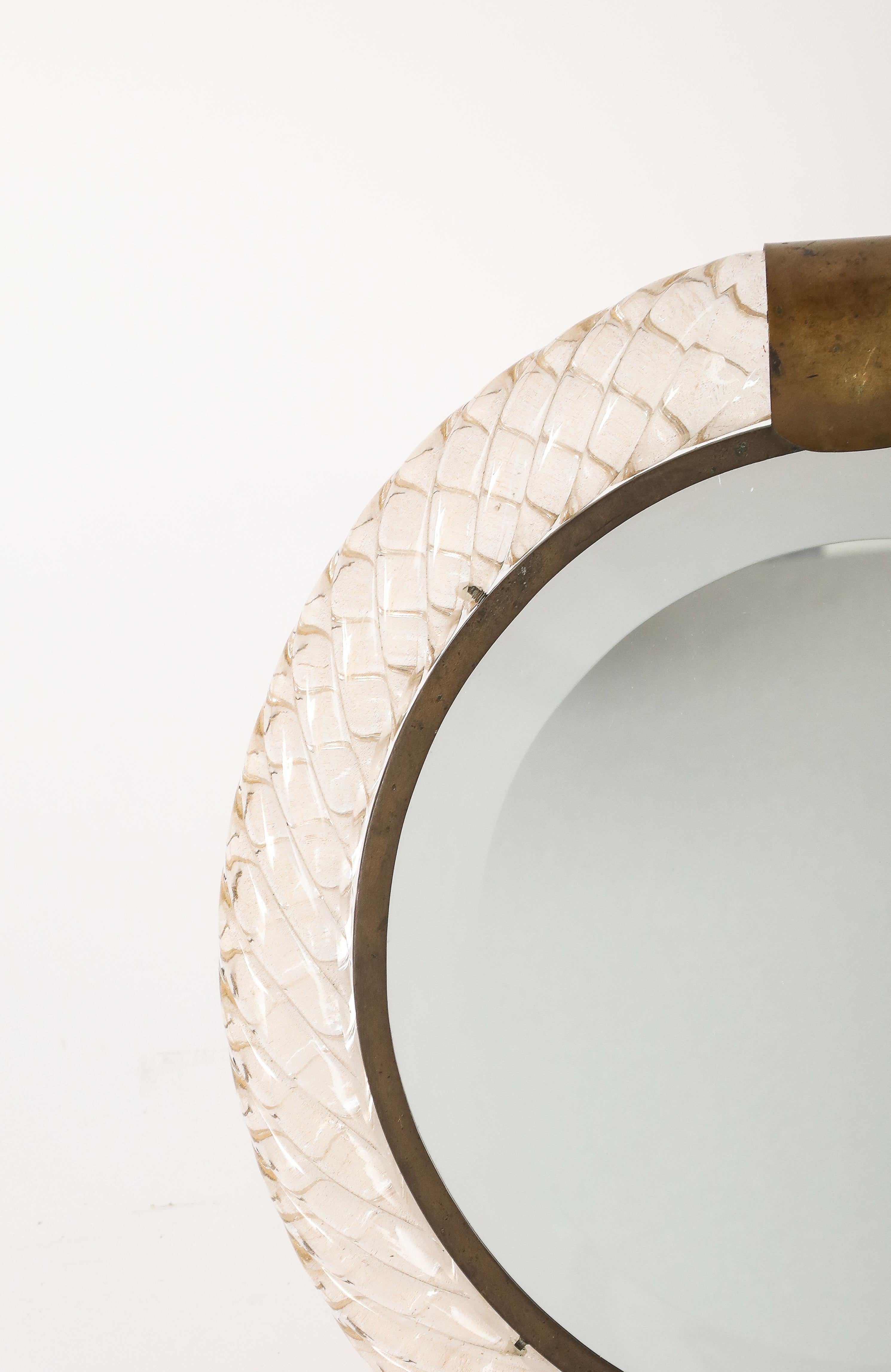 Mid-20th Century Carlo Scarpa for Venini Table Mirror, circa 1950 For Sale