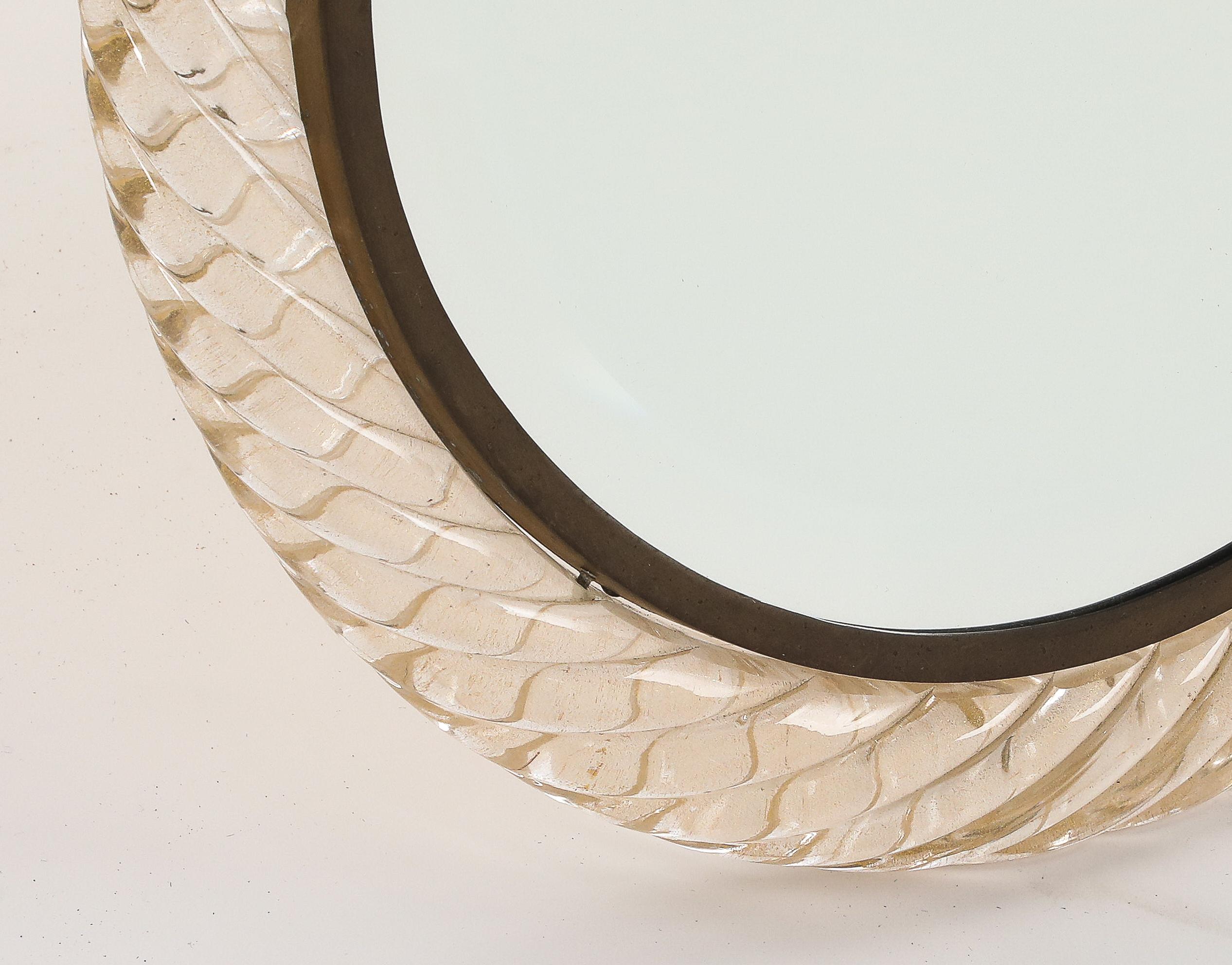 Carlo Scarpa for Venini Table Mirror, circa 1950 For Sale 2