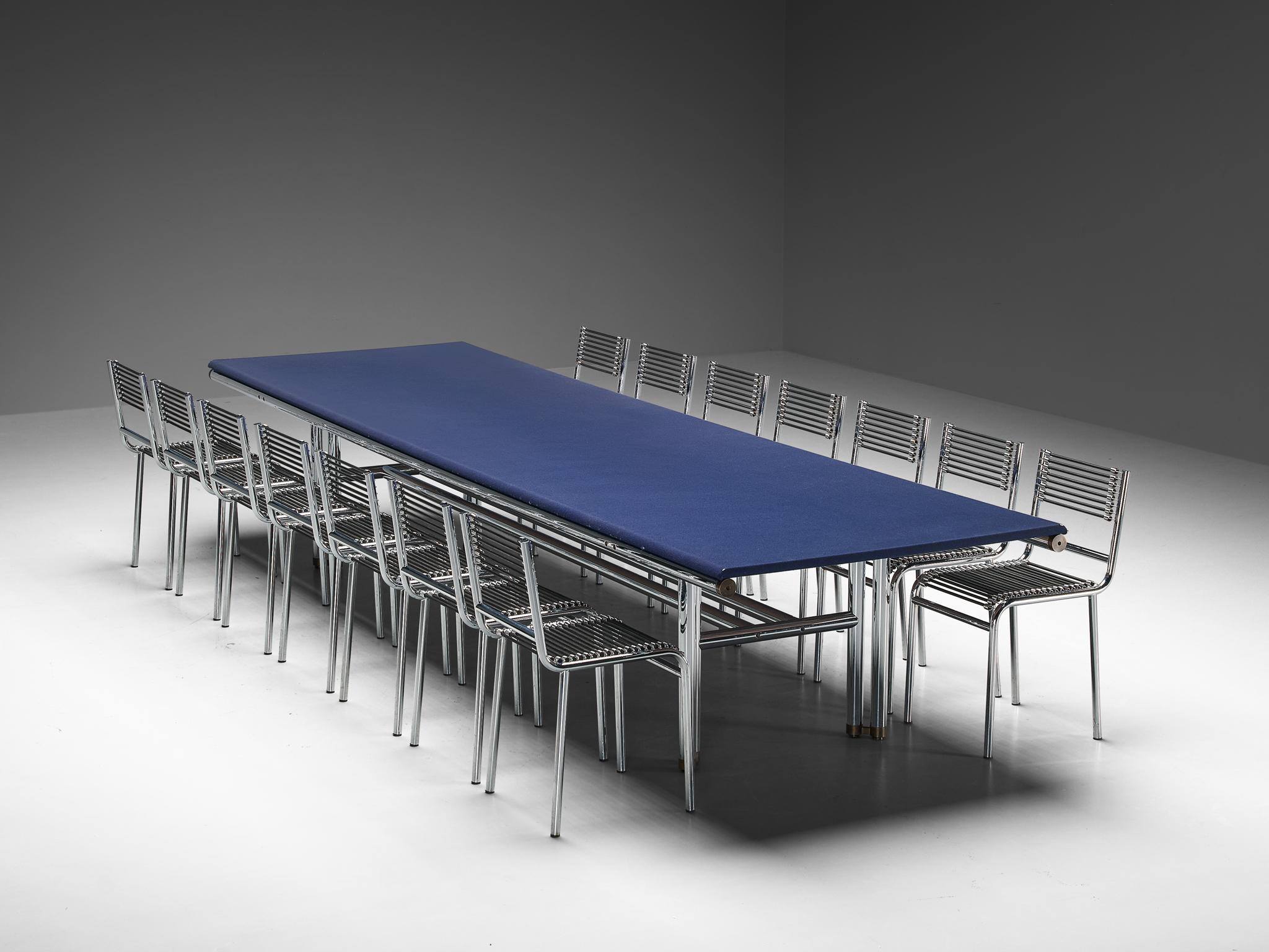 Carlo Scarpa & Hiroyuki Toyoda Tisch mit René Herbst Sandows Esszimmerstühlen  im Zustand „Gut“ im Angebot in Waalwijk, NL
