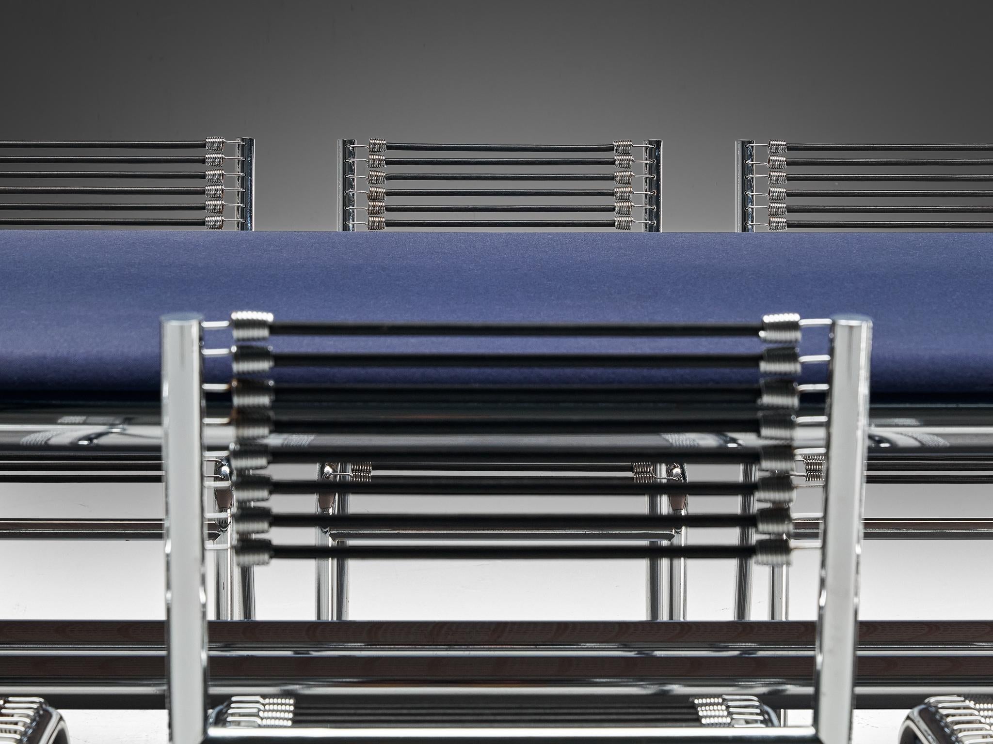 Carlo Scarpa & Hiroyuki Toyoda Table with René Herbst Sandows Dining Chairs  For Sale 3